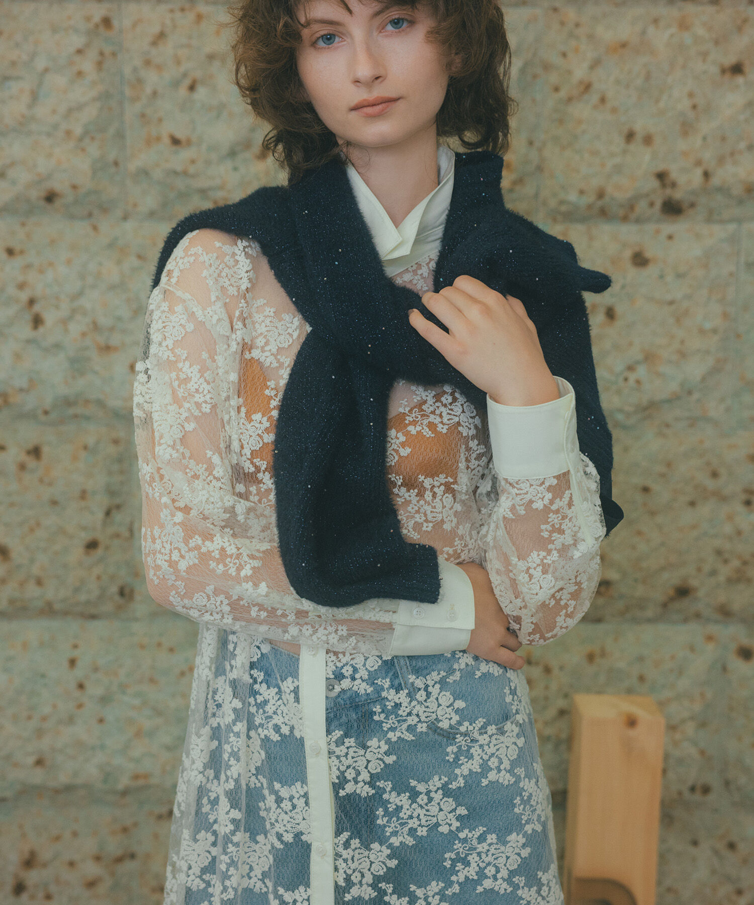  「ビーズミックスヘアリーカーディガン」|ニット・セーター|