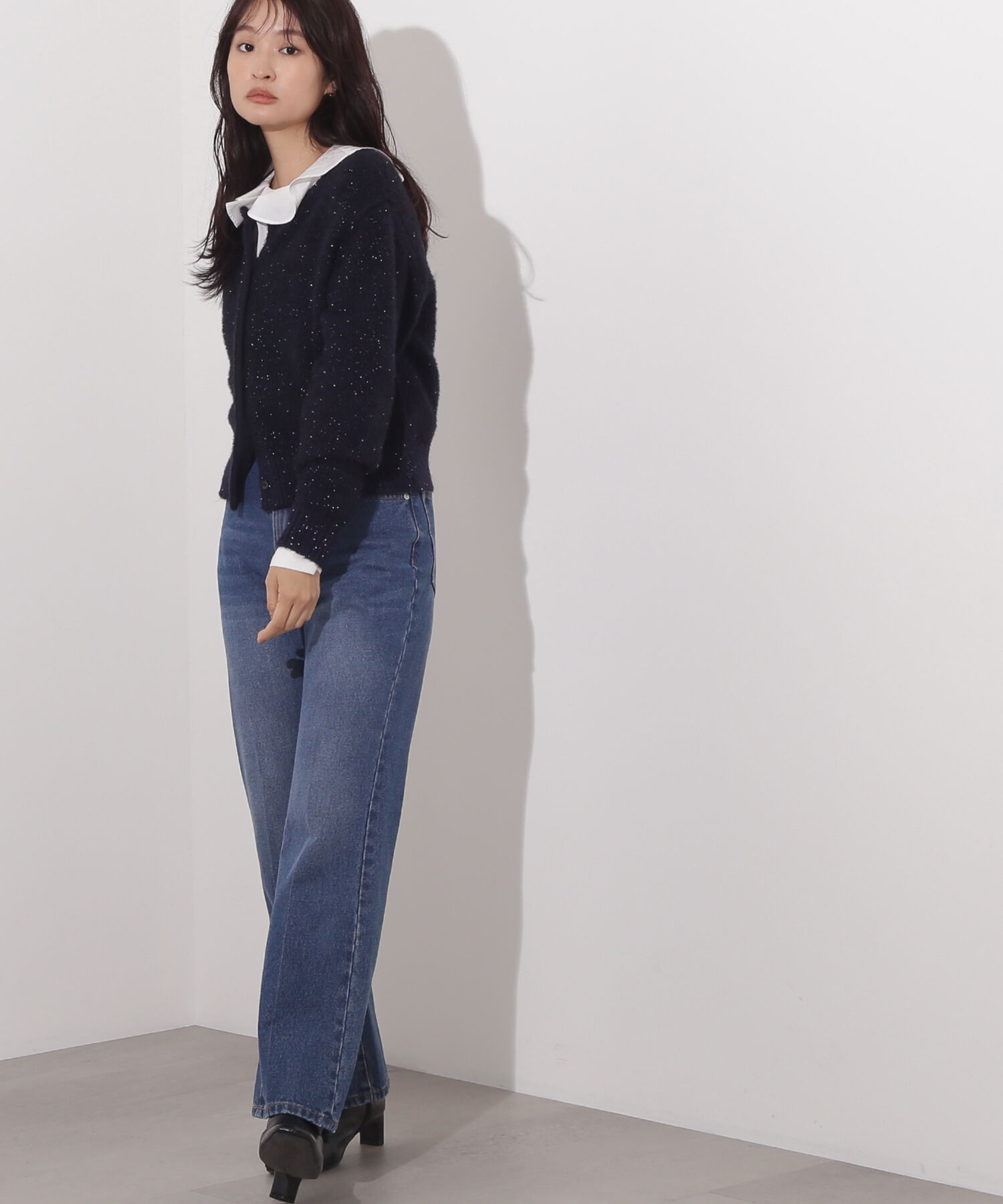  「ビーズミックスヘアリーカーディガン」|ニット・セーター|