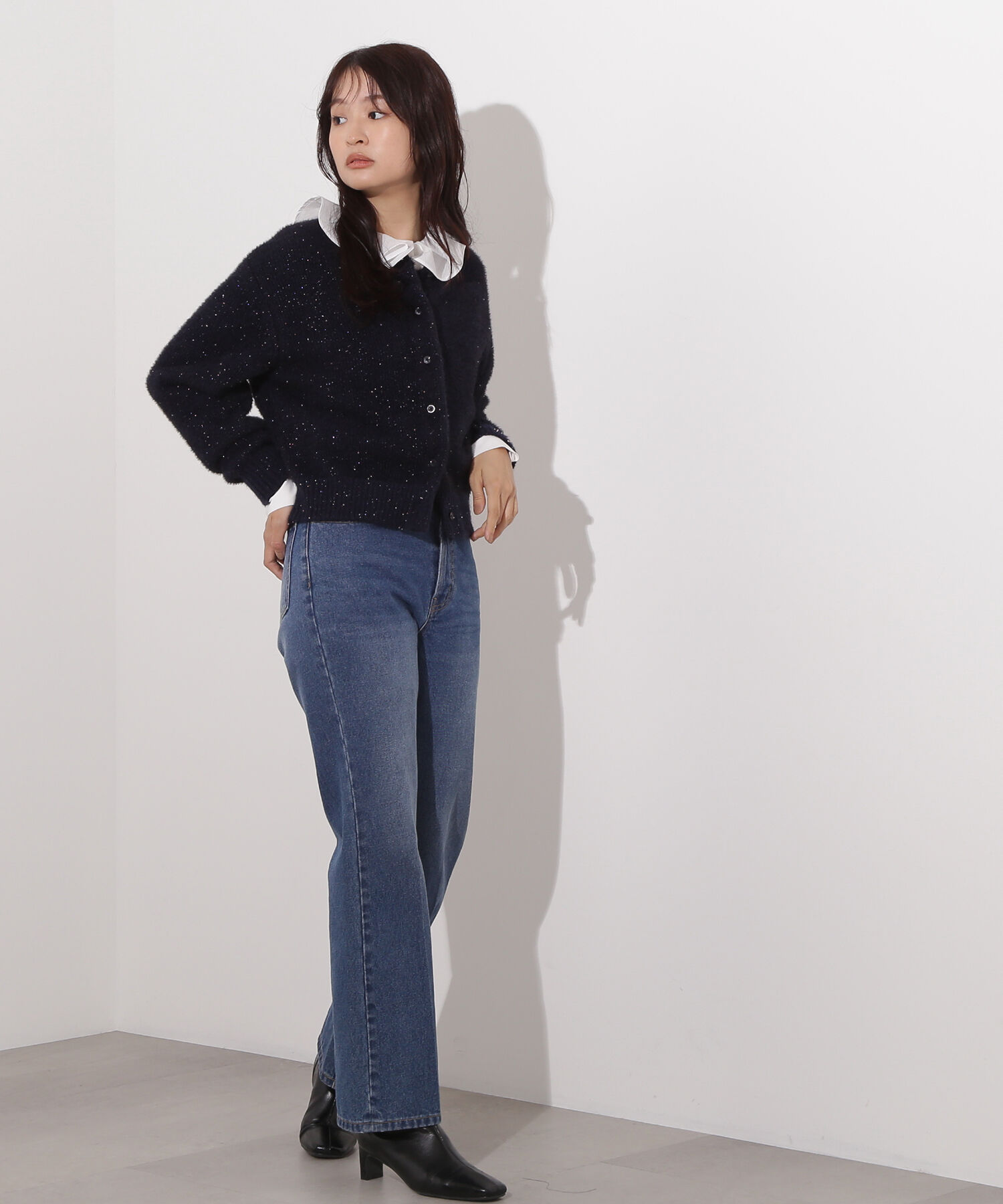  「ビーズミックスヘアリーカーディガン」|ニット・セーター|