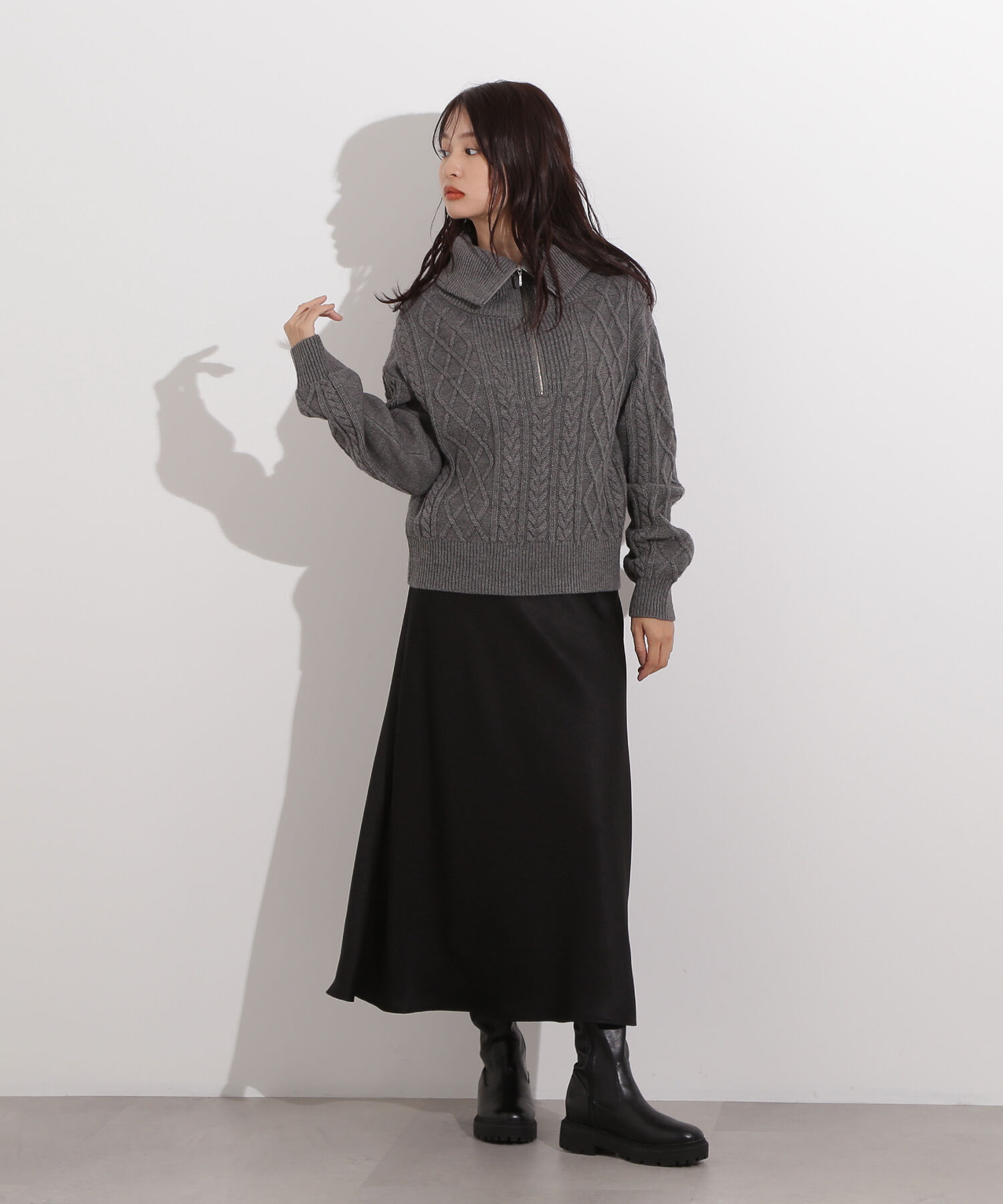  「サテンナロースカート」|スカート|