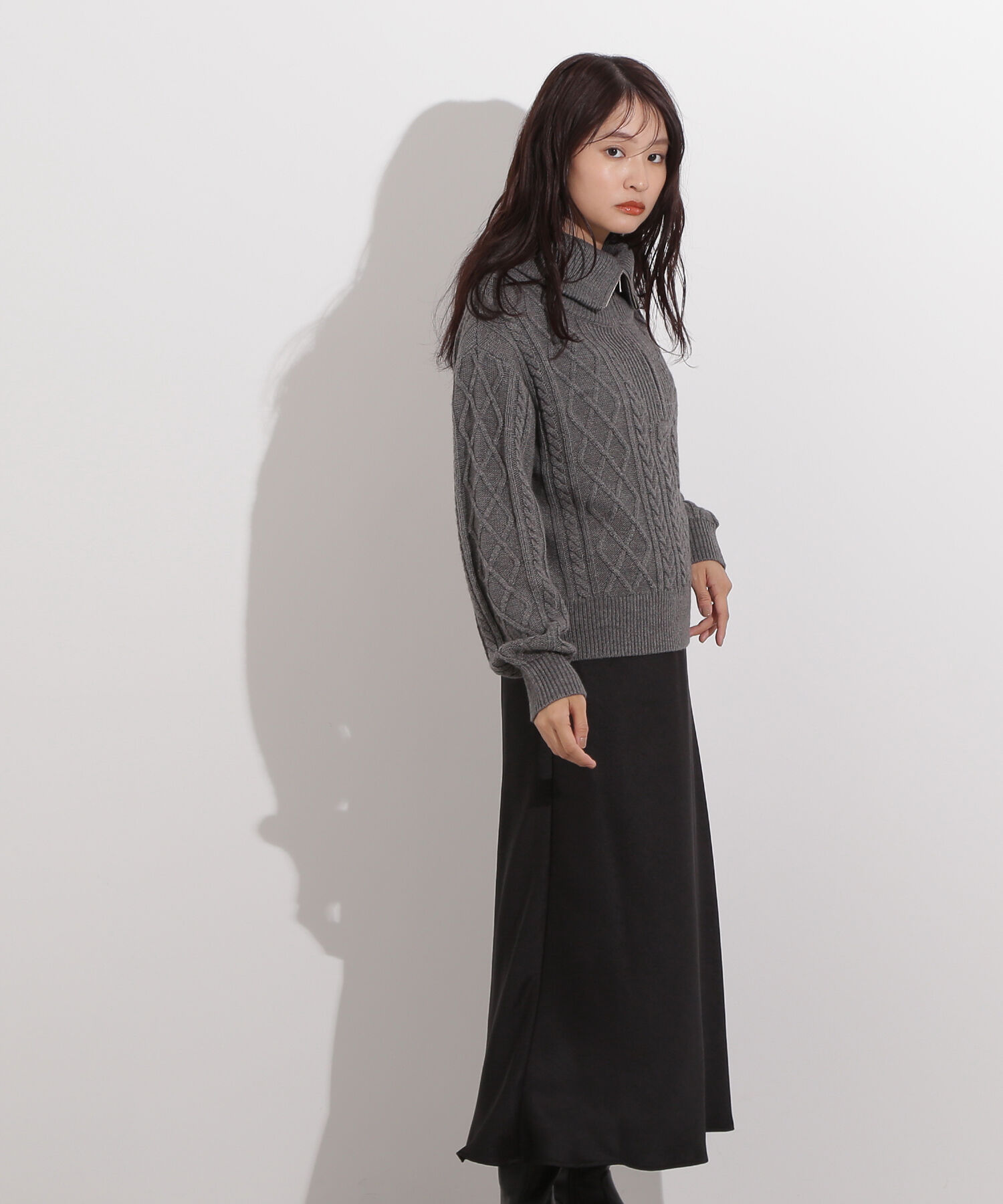  「サテンナロースカート」|スカート|