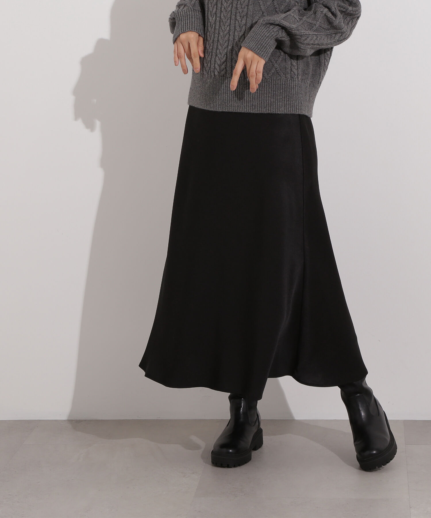  「サテンナロースカート」|スカート|