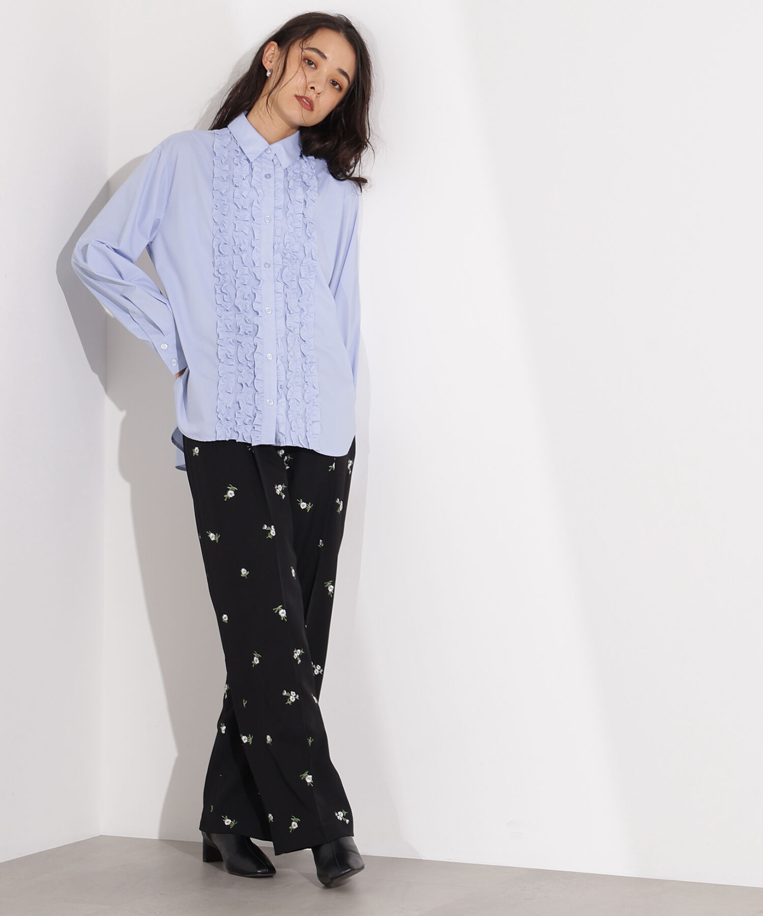  「フロントフリルブラウス」|シャツ・ブラウス|