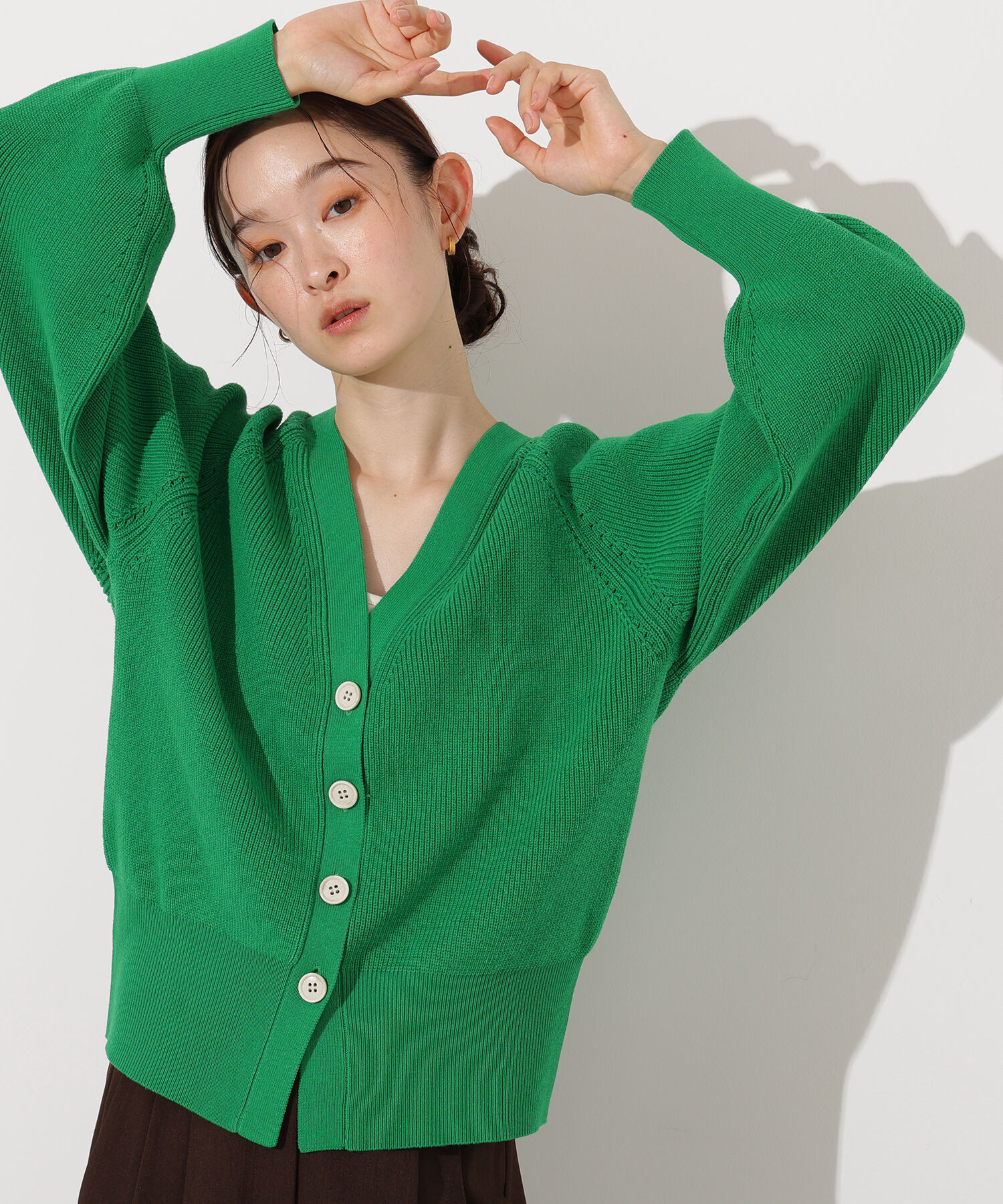  「Vネックフォルムカーディガン」|ニット・セーター|