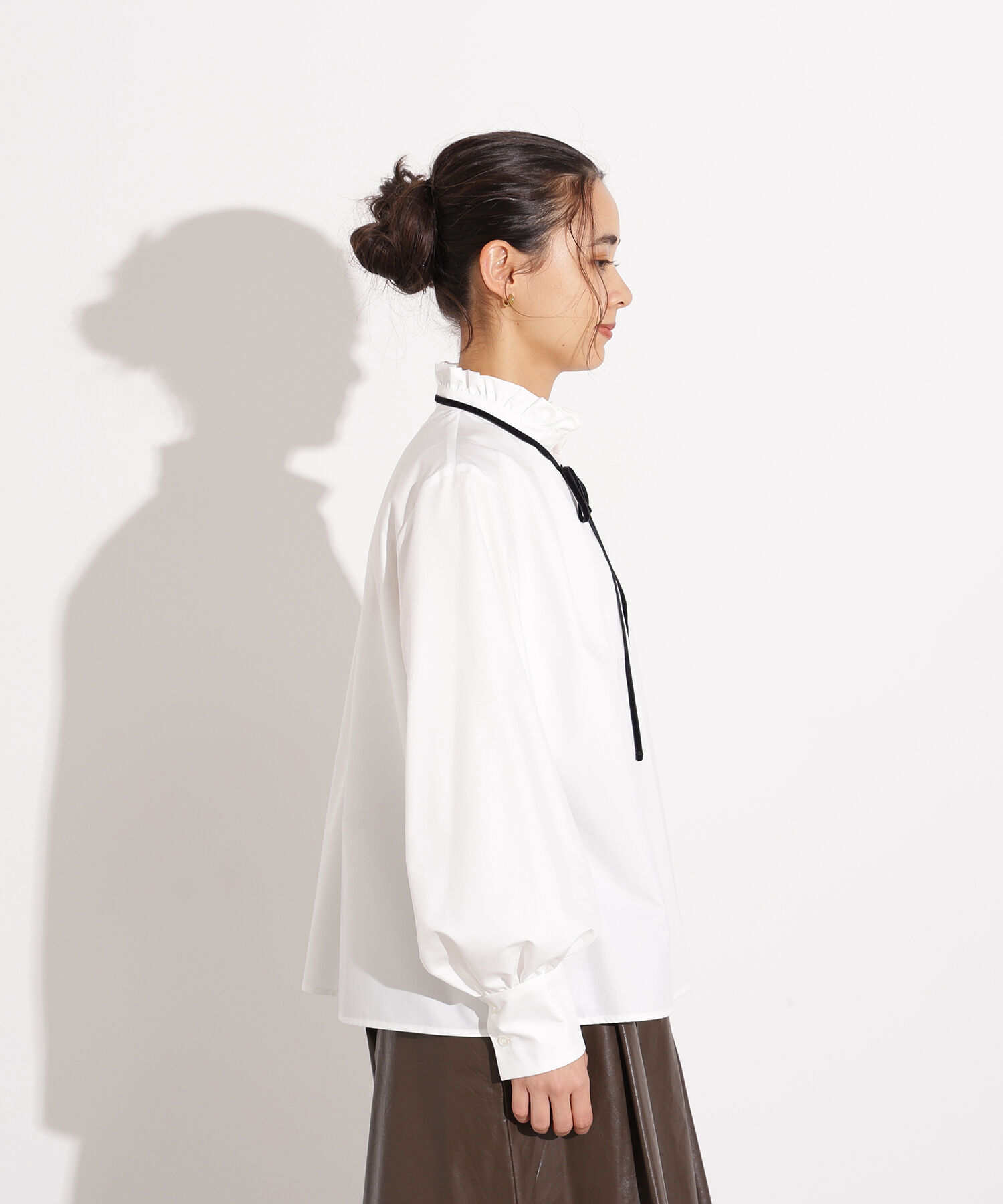  「ベロアリボンスキッパーブラウス」|シャツ・ブラウス|