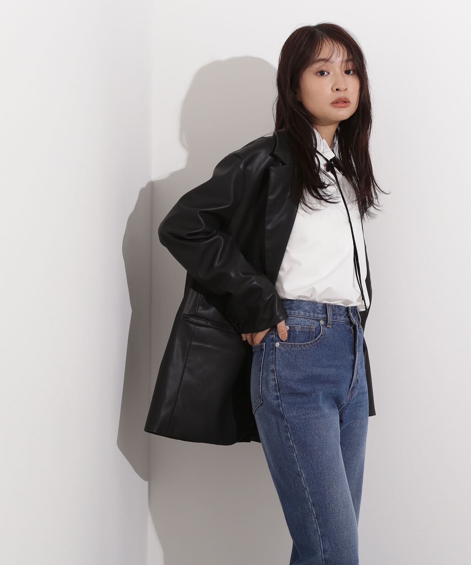  「ベロアリボンスキッパーブラウス」|シャツ・ブラウス|