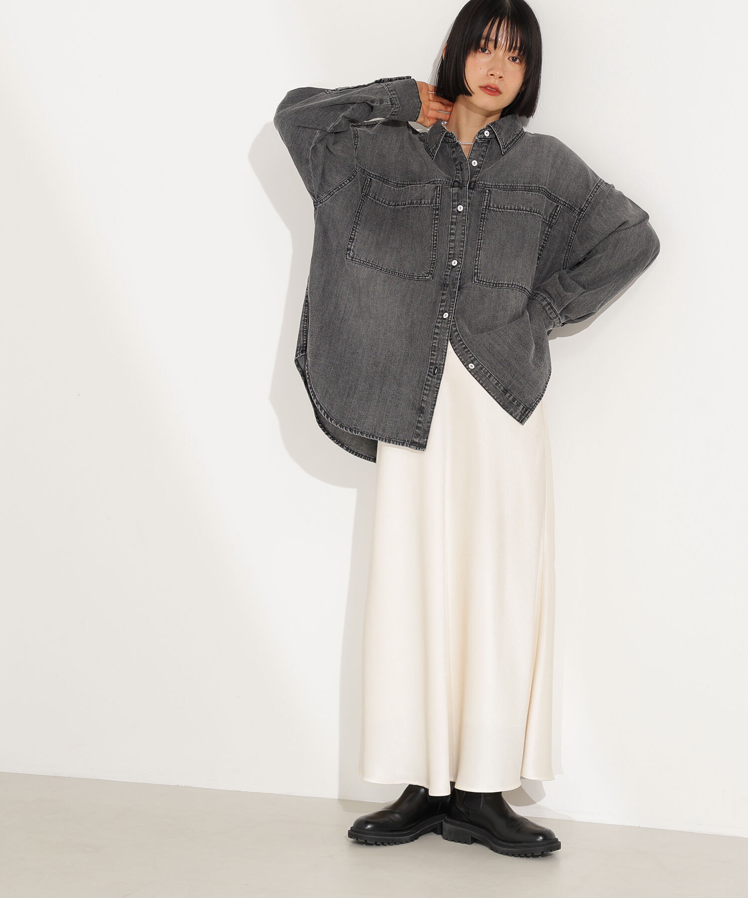  「デニムオーバーシャツ」|シャツ・ブラウス|