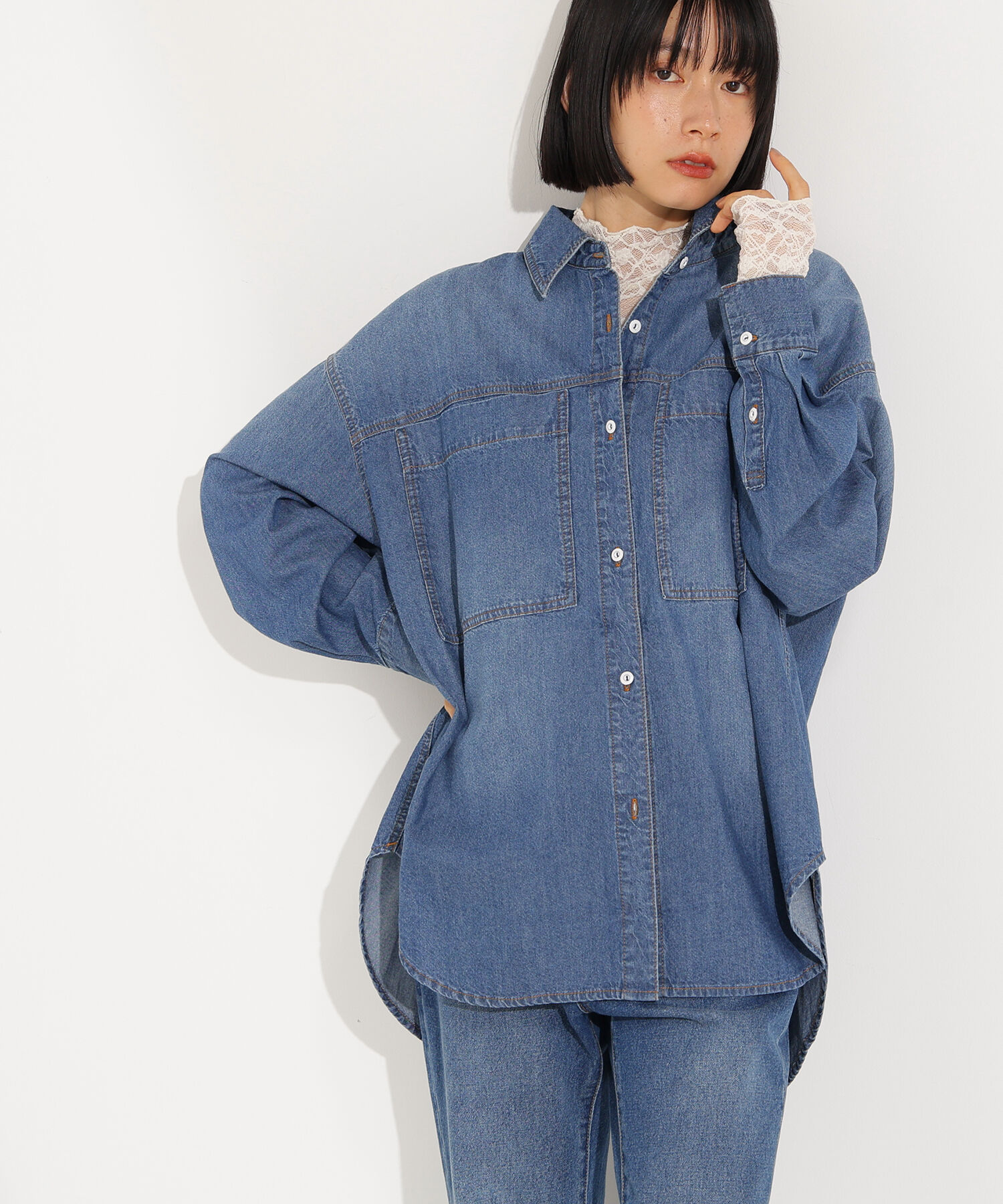  「デニムオーバーシャツ」|シャツ・ブラウス|