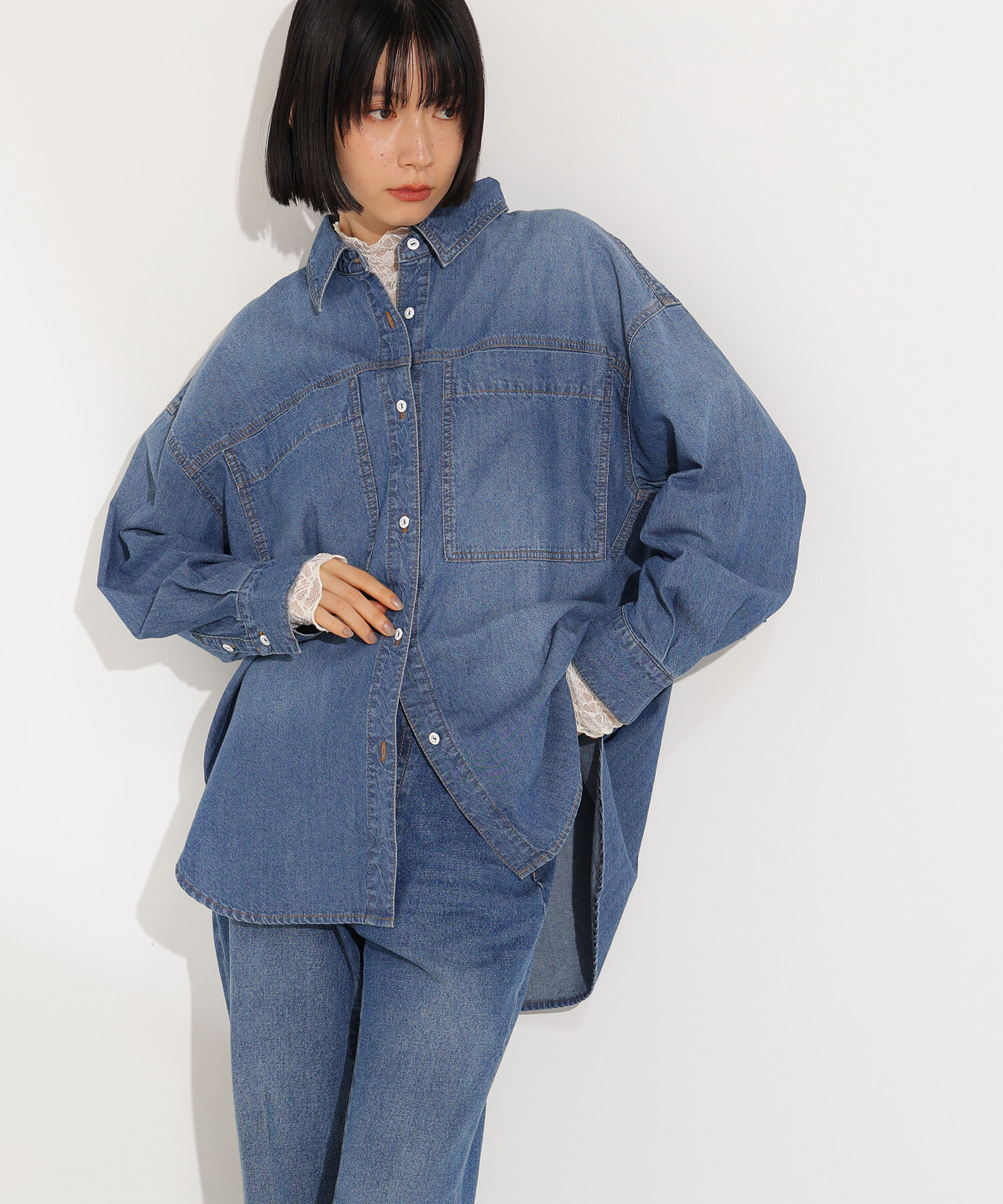  「デニムオーバーシャツ」|シャツ・ブラウス|