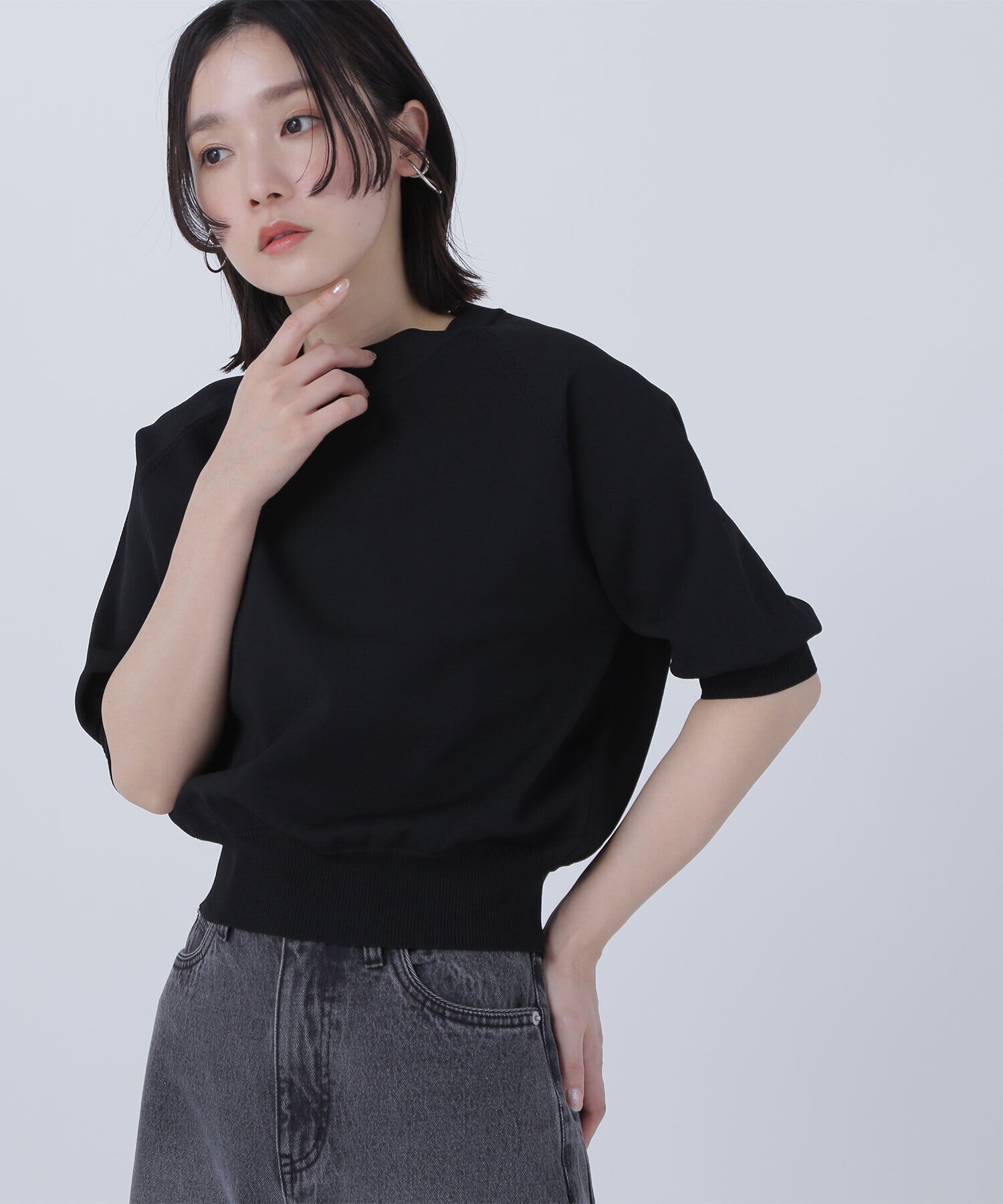  「フォルムスリーブニット」|ニット・セーター|