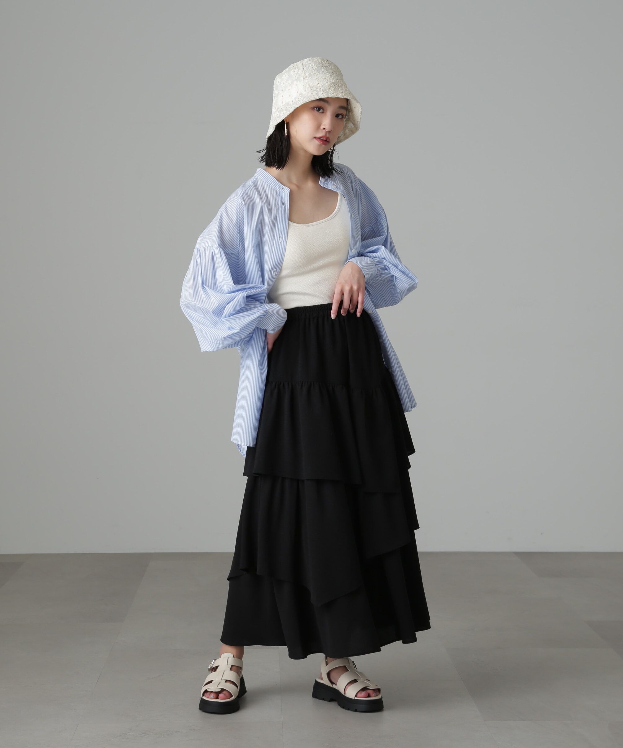  「[低身長サイズ/Sシリーズ]ランダムティアードスカート」|スカート|