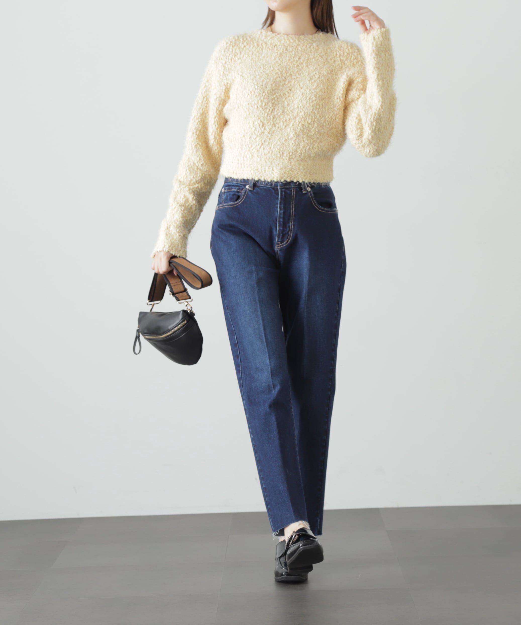  「[低身長サイズ/Sシリーズ]ストレートカットオフデニムパンツ」|その他|