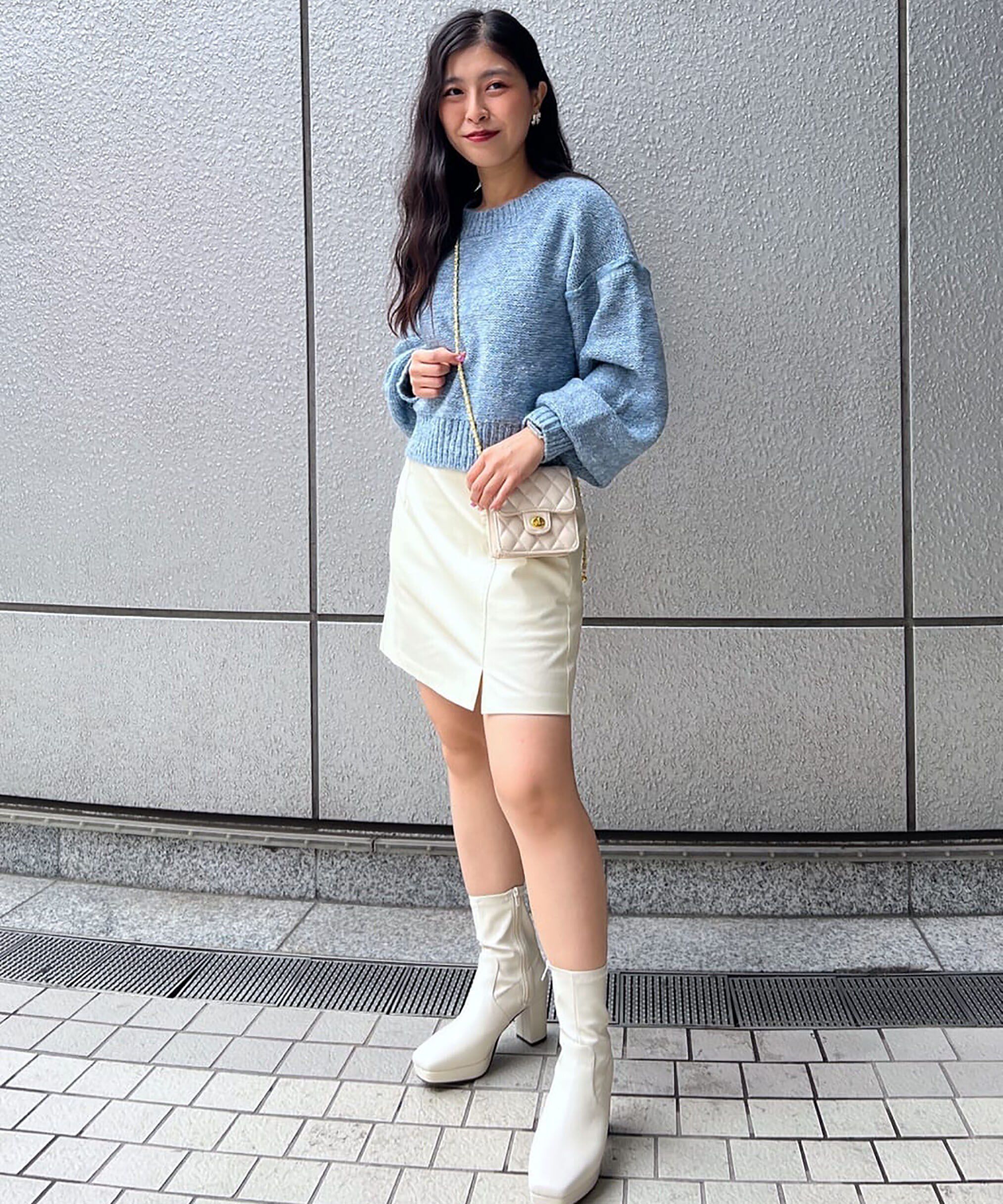  「フェイクレザーミニスカート」|スカート|