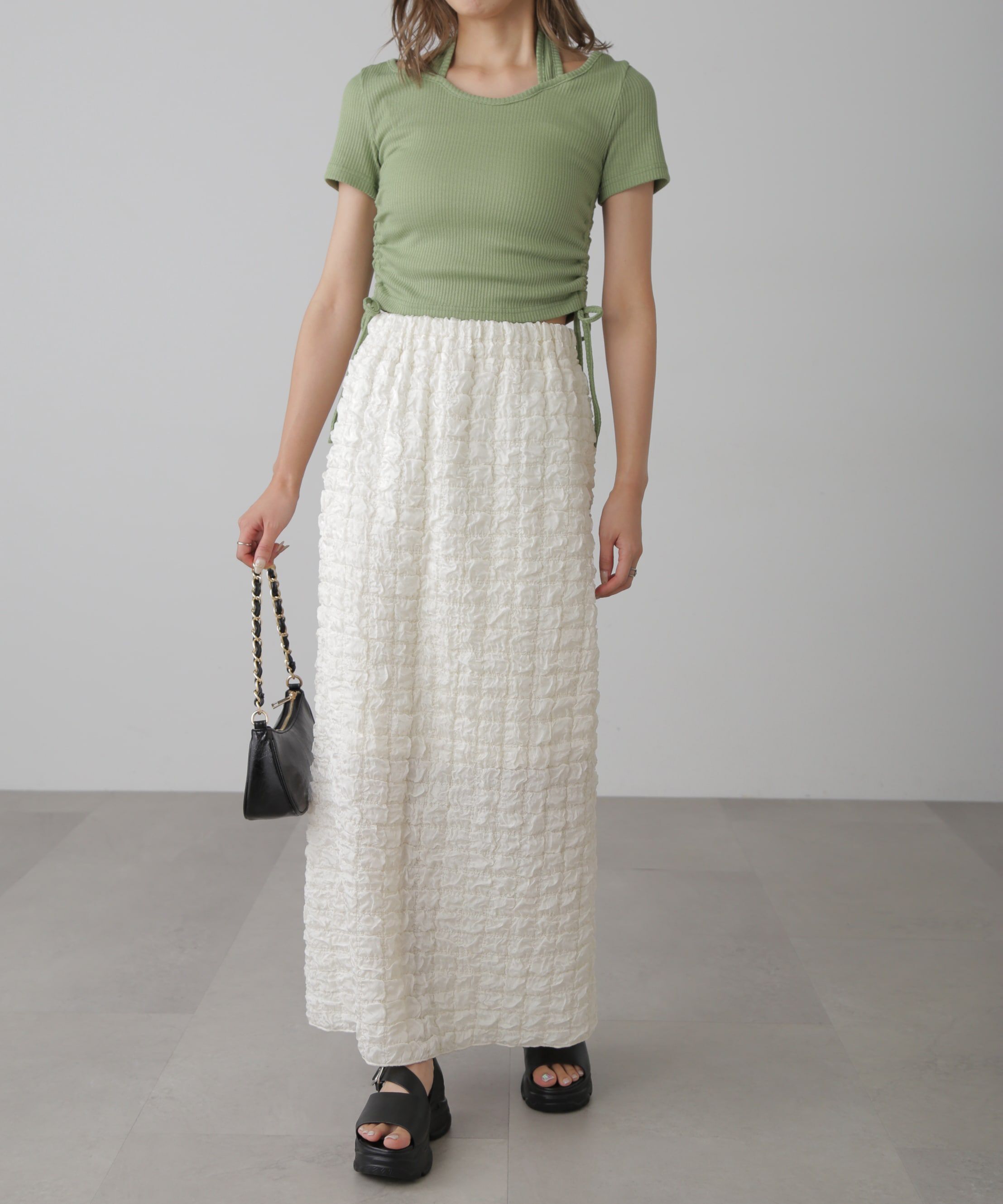  「ぽこぽこナロースカート」|スカート|