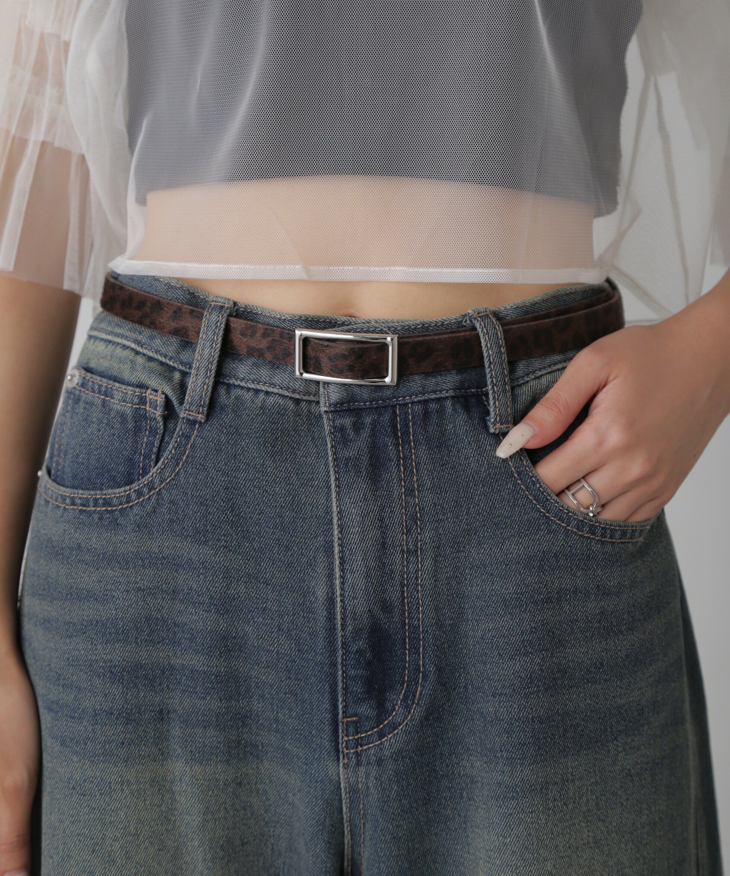  「ナローフリーベルト」|ハンカチ|ヒョウ柄1