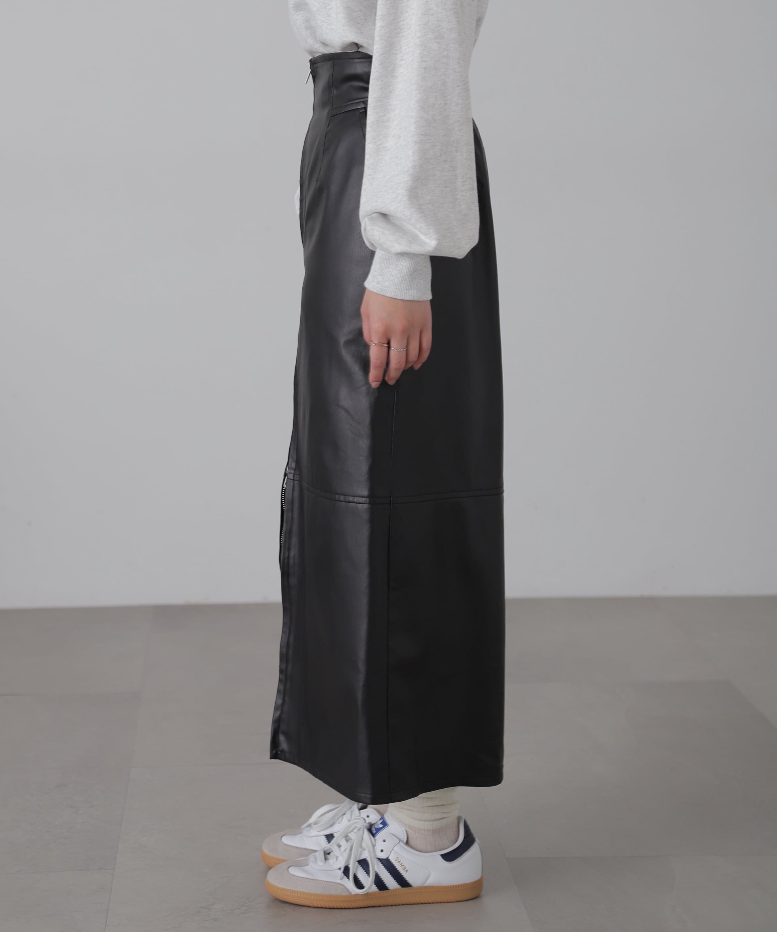  「フロントジップナロースカート」|スカート|