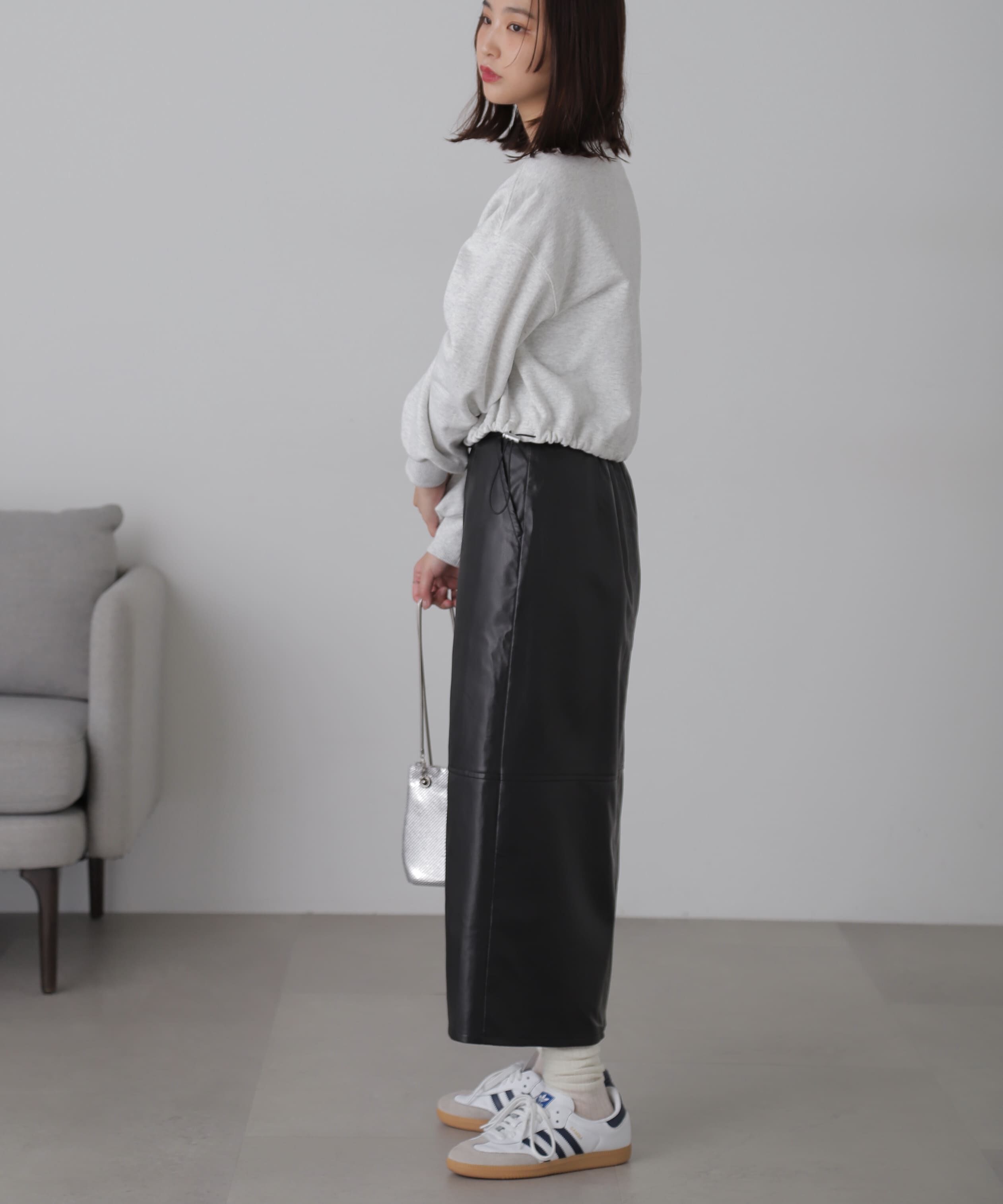  「フロントジップナロースカート」|スカート|