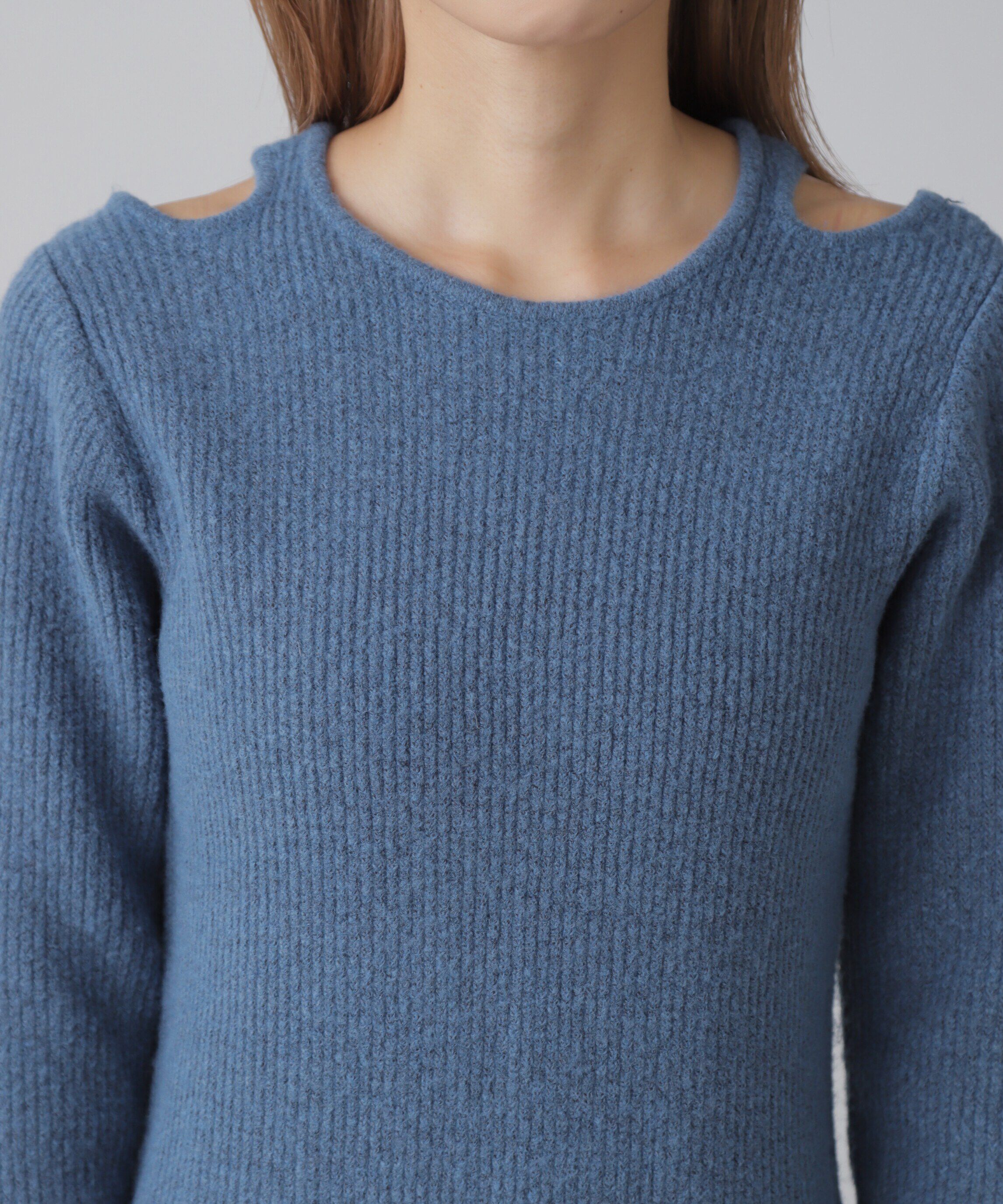  「カットアウトニットマキシワンピース」|ワンピース|