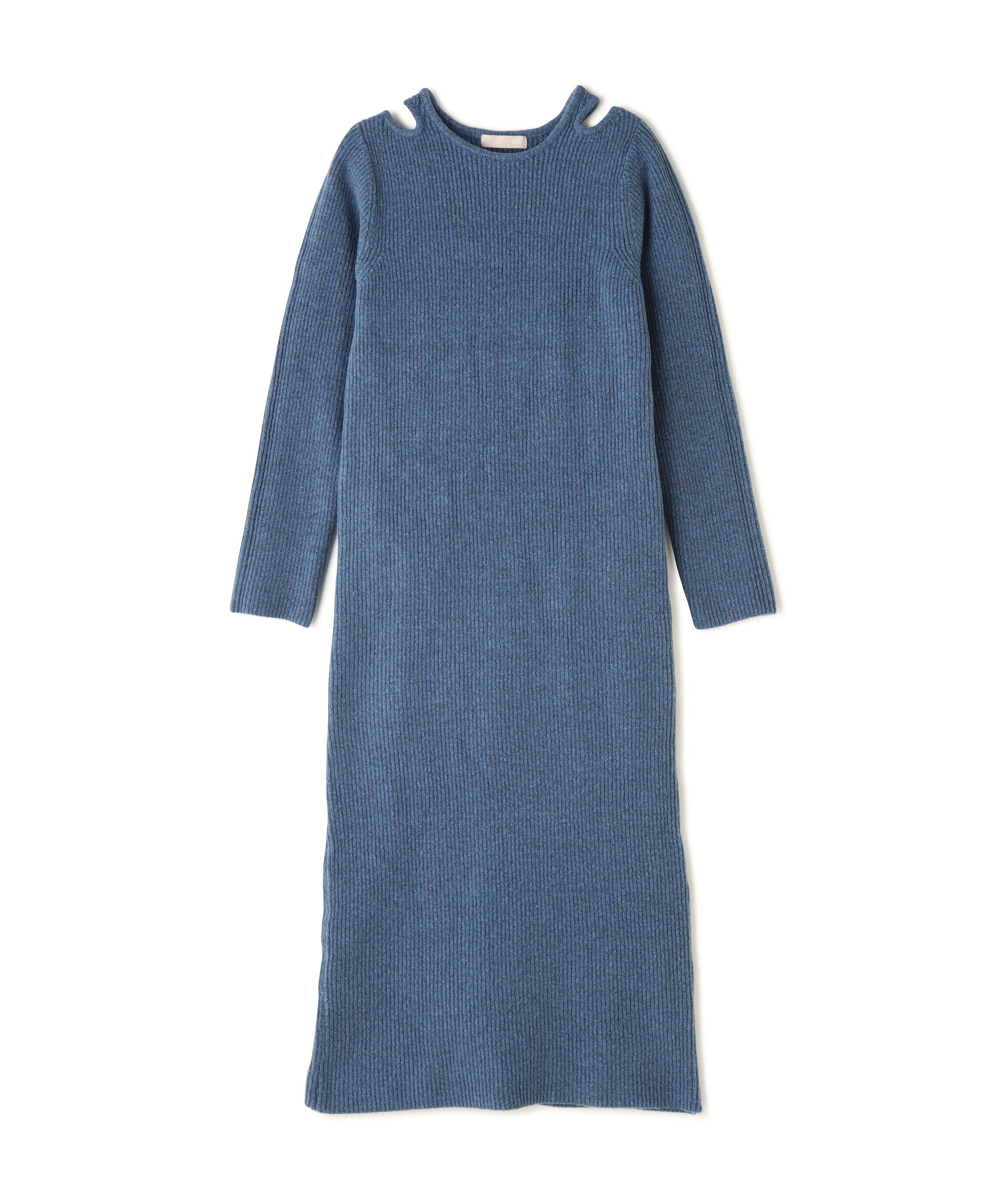  「カットアウトニットマキシワンピース」|ワンピース|