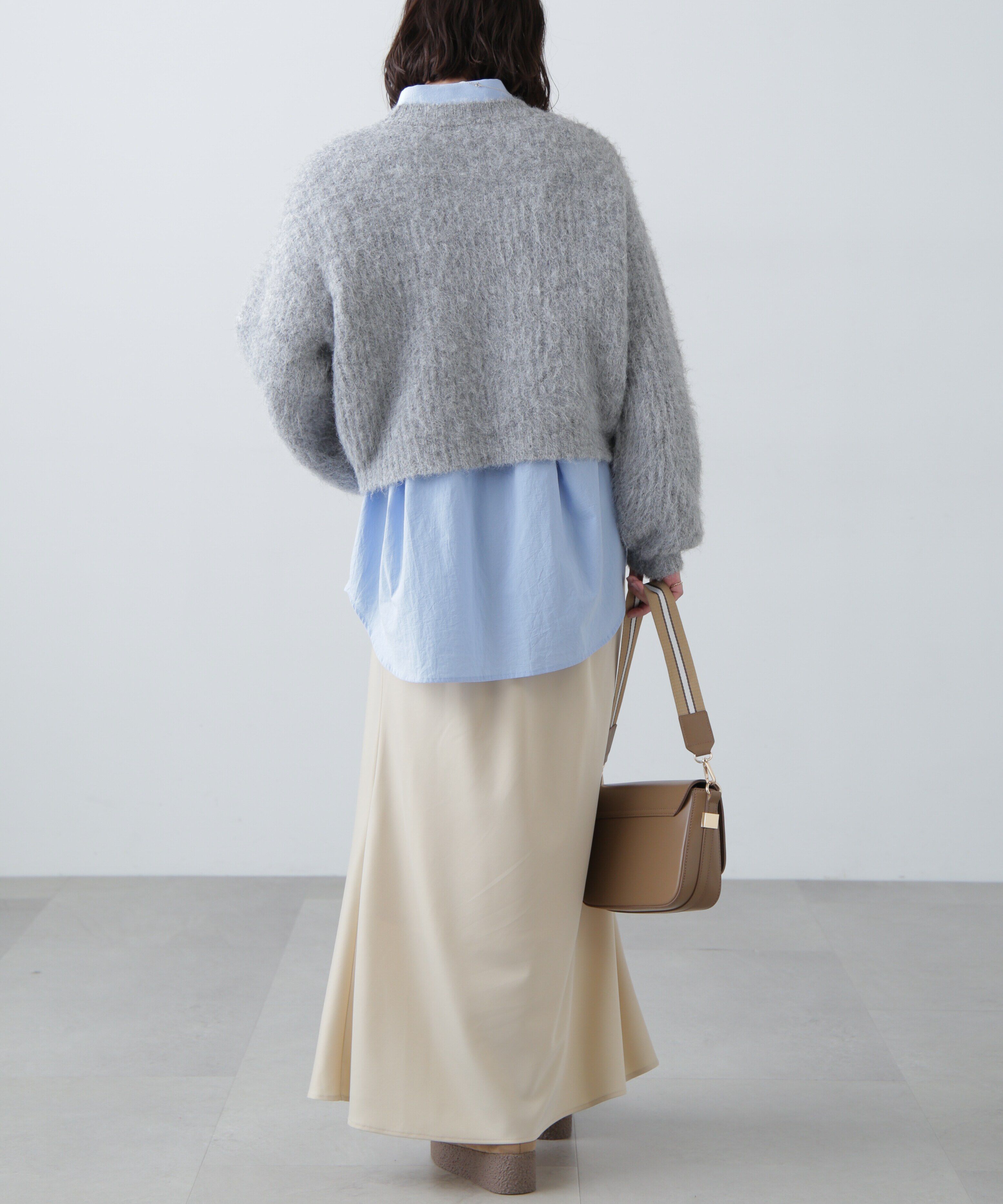  「ミックスシャギーショート丈ニット」|ニット・セーター|