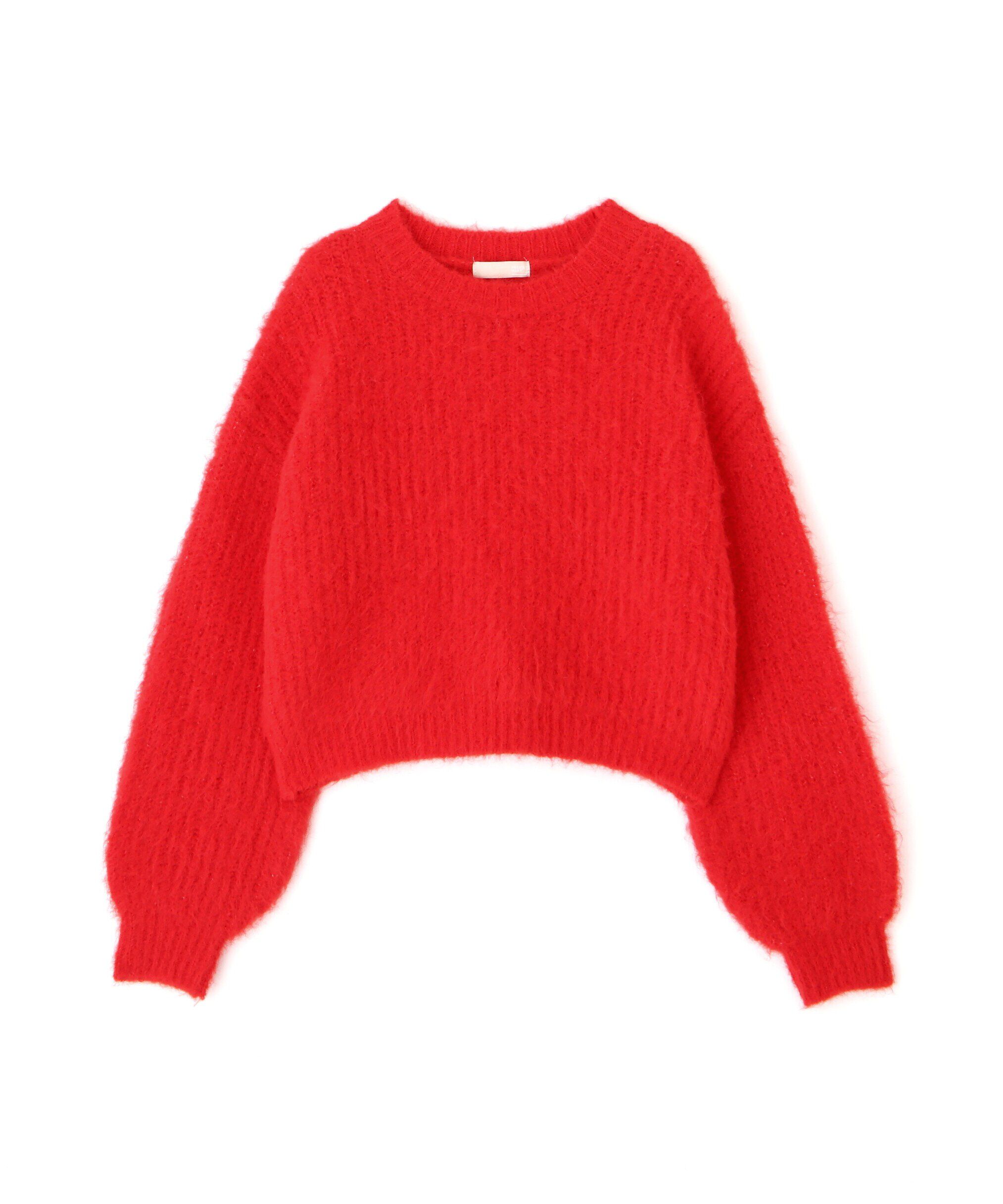  「ミックスシャギーショート丈ニット」|ニット・セーター|