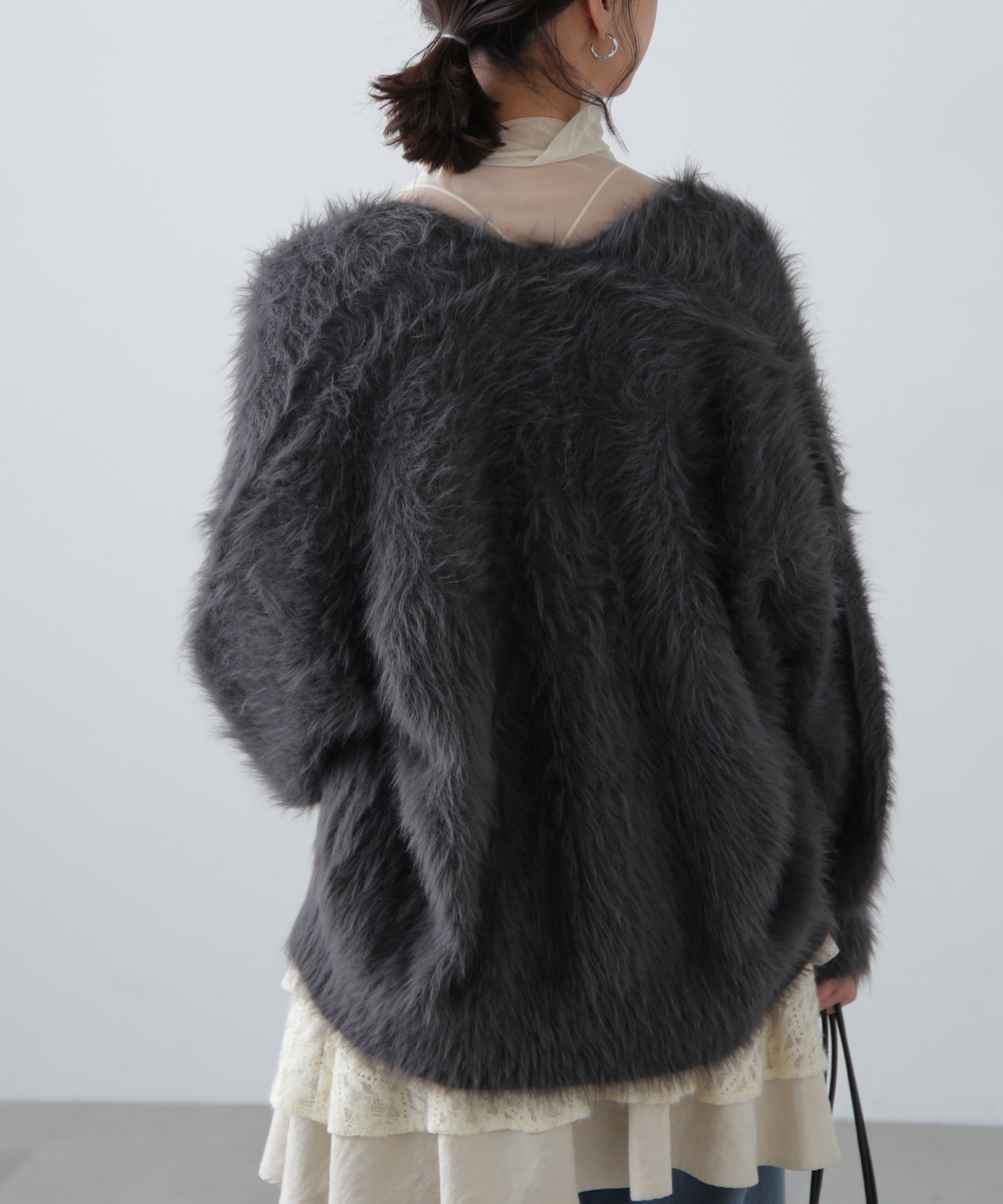  「シャギーロングカーディガン」|ニット・セーター|