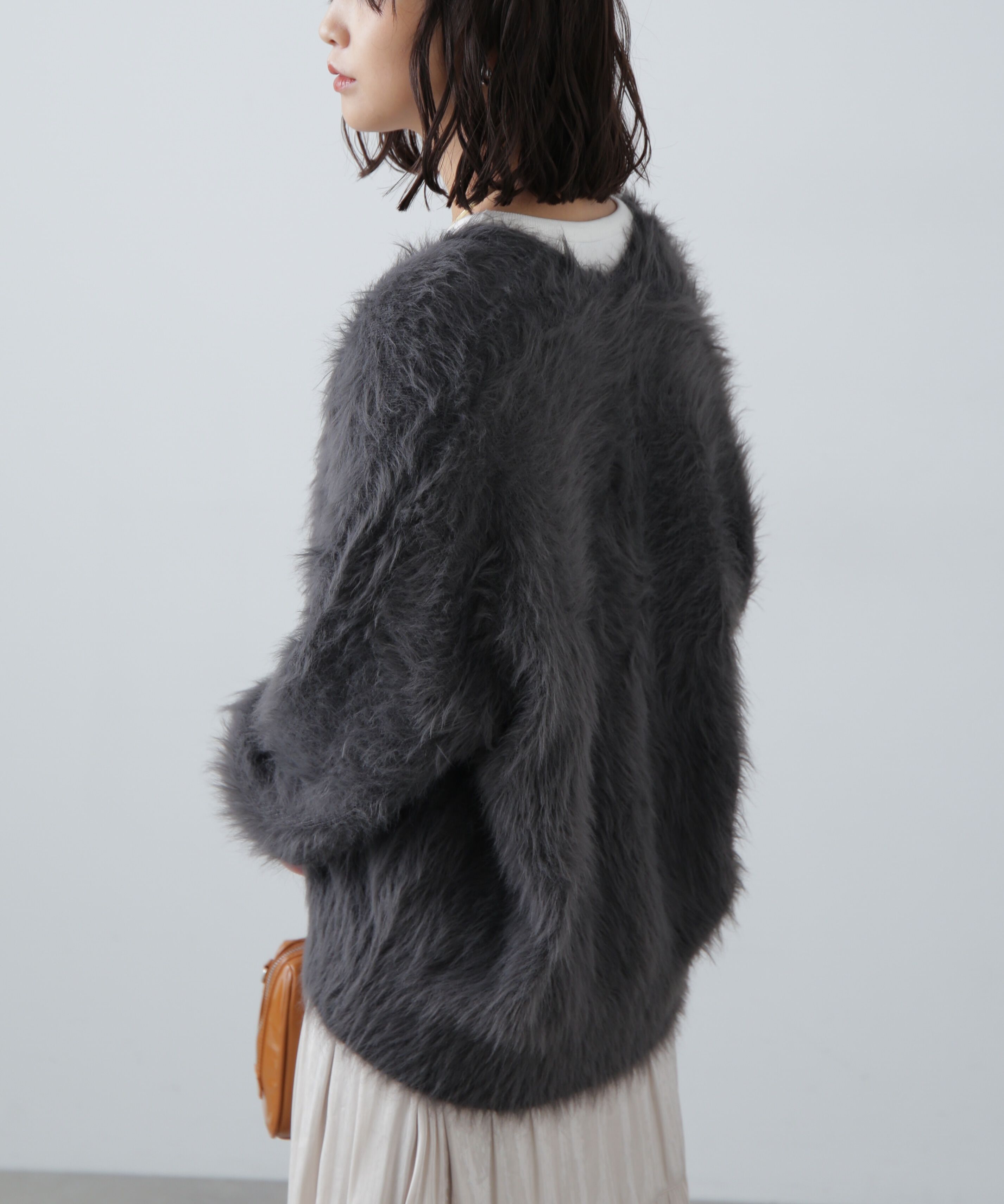  「シャギーロングカーディガン」|ニット・セーター|