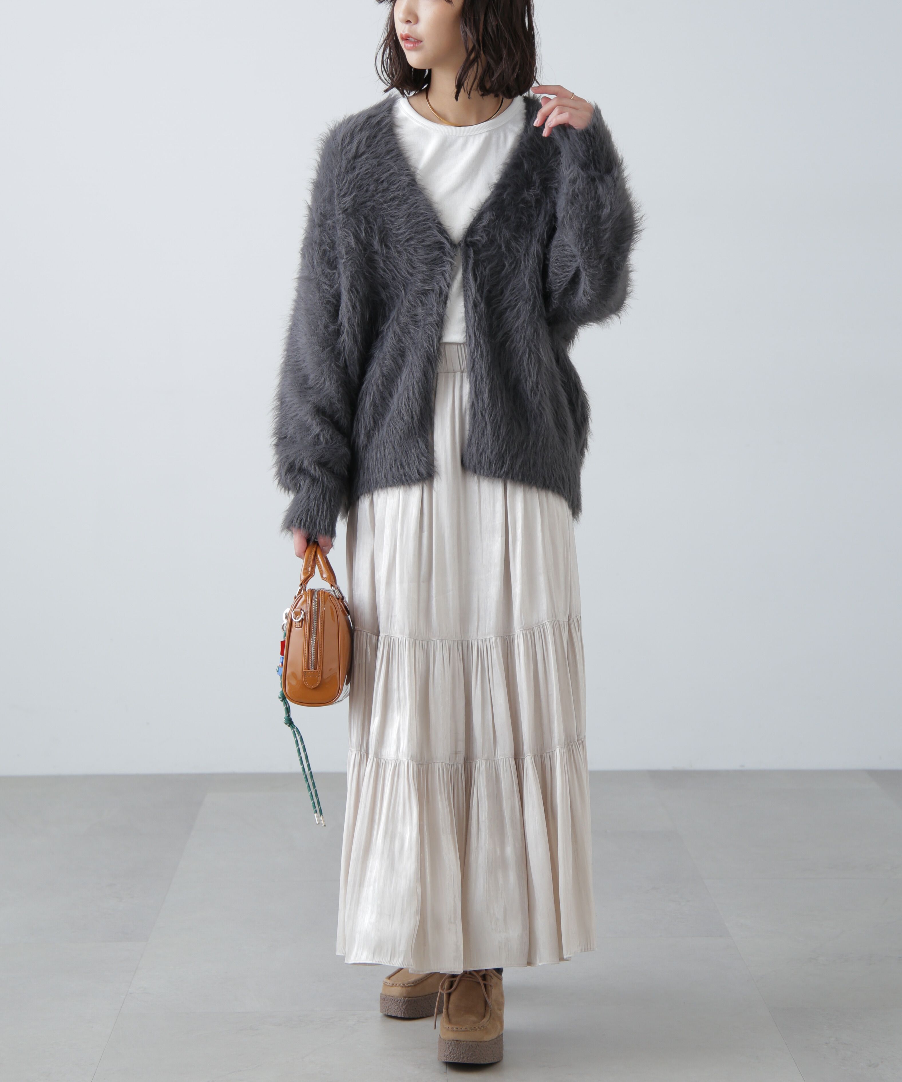  「シャギーロングカーディガン」|ニット・セーター|