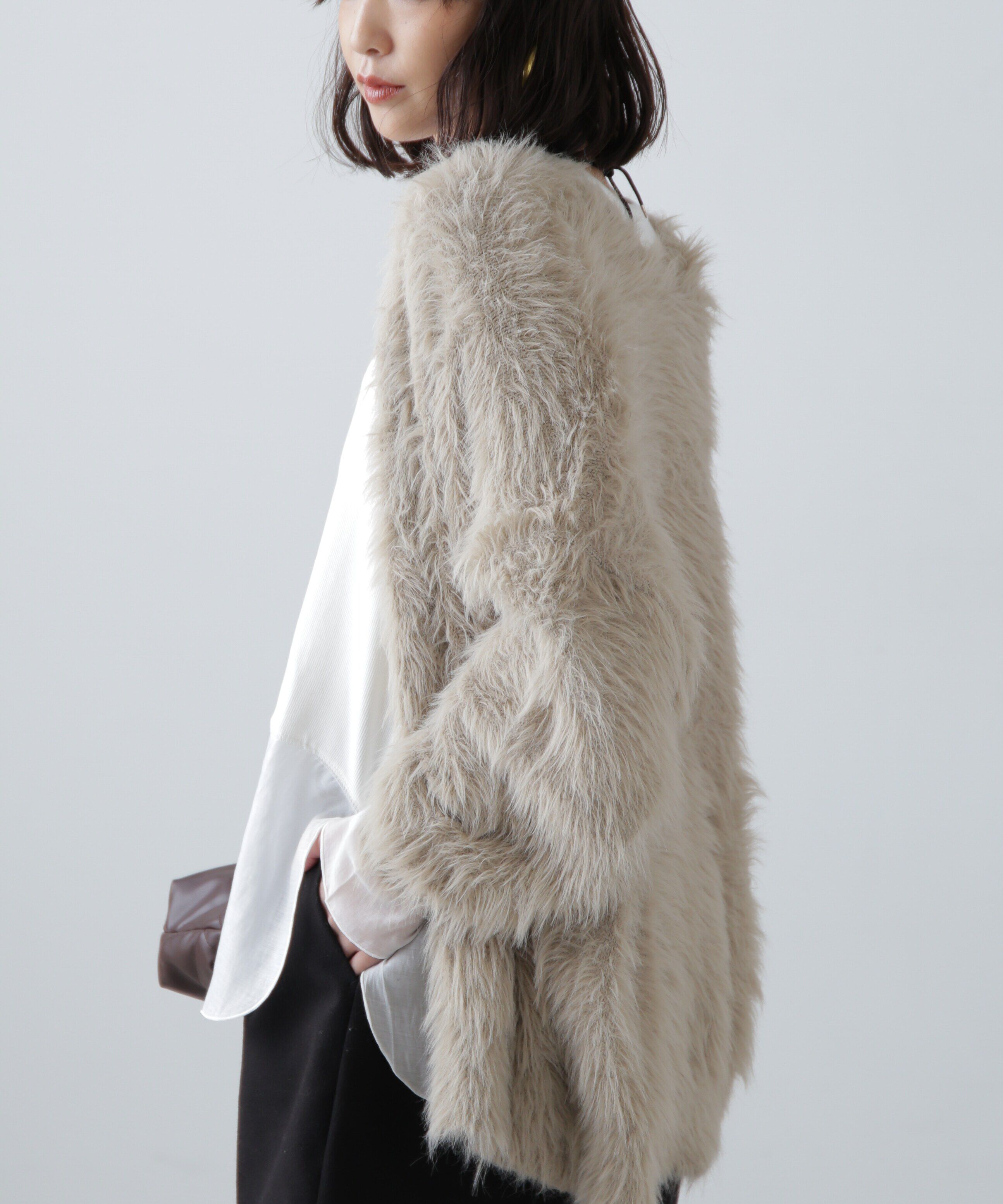  「シャギーロングカーディガン」|ニット・セーター|