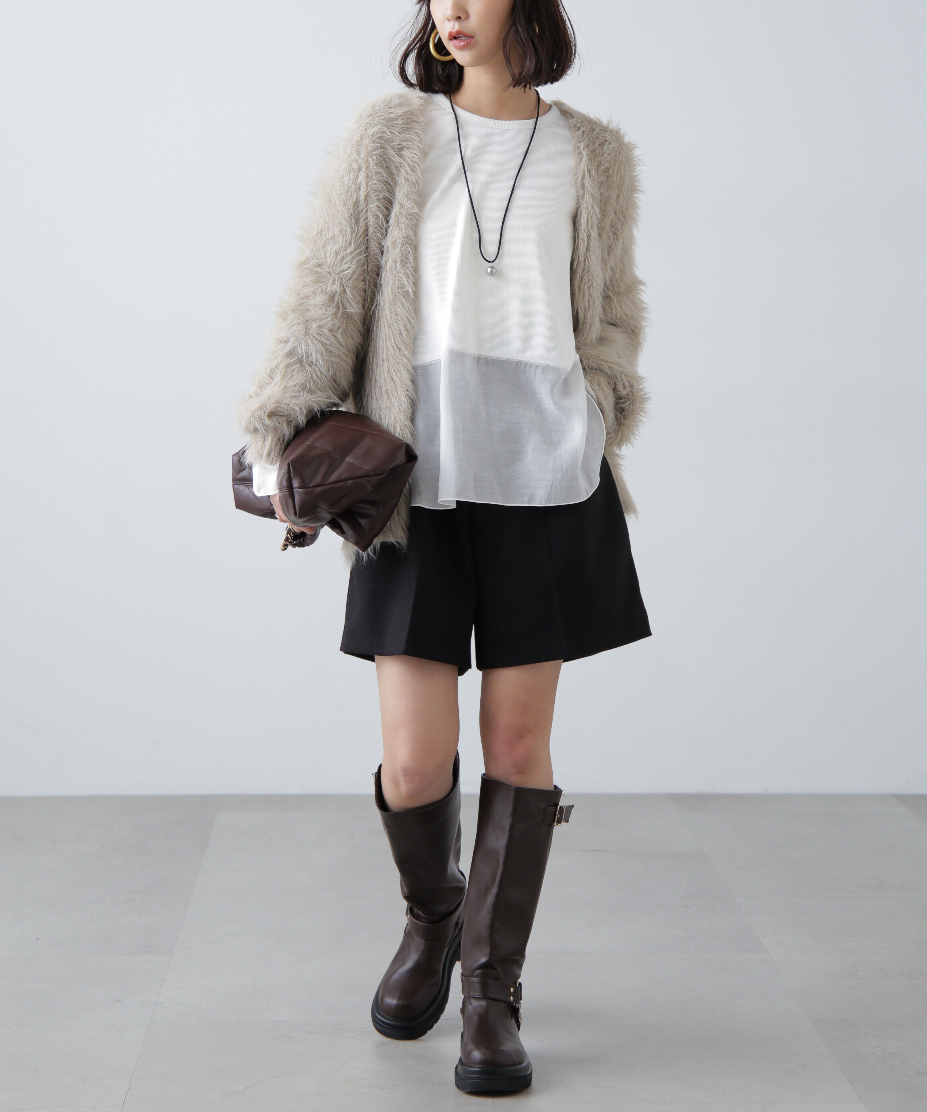  「シャギーロングカーディガン」|ニット・セーター|