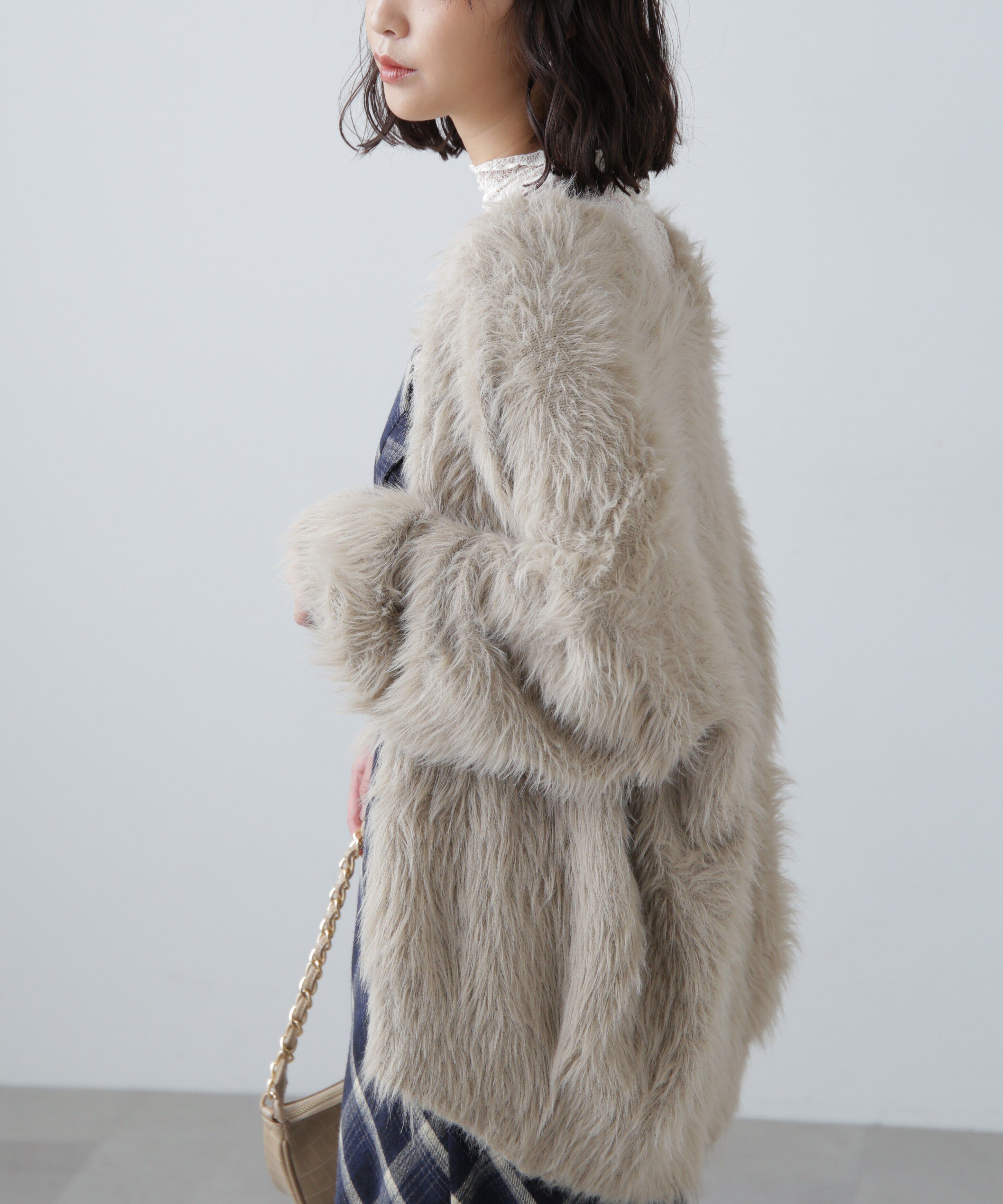  「シャギーロングカーディガン」|ニット・セーター|