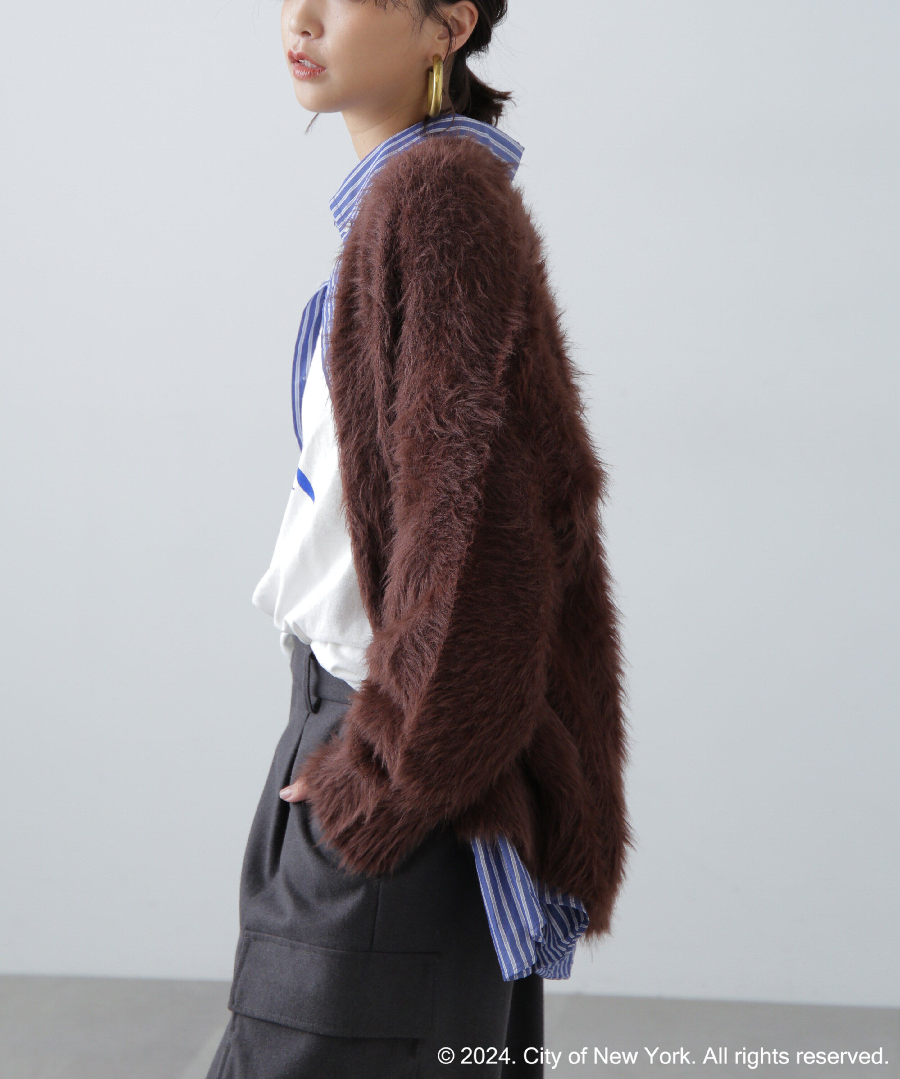  「シャギーロングカーディガン」|ニット・セーター|