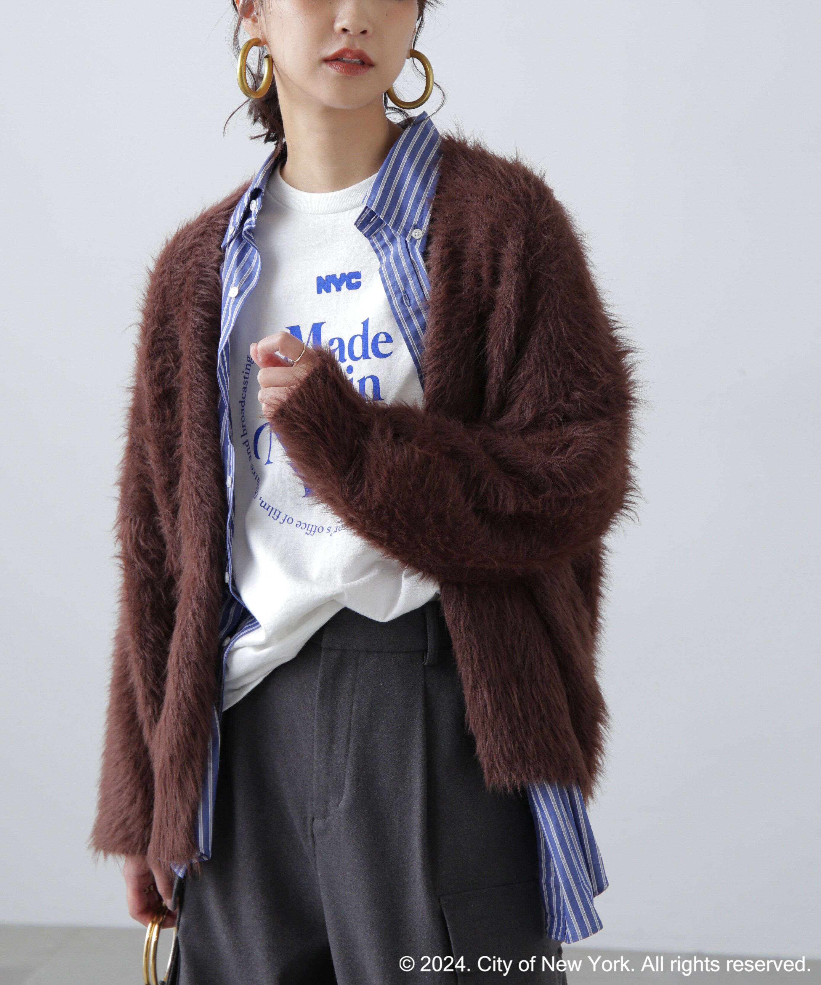  「シャギーロングカーディガン」|ニット・セーター|