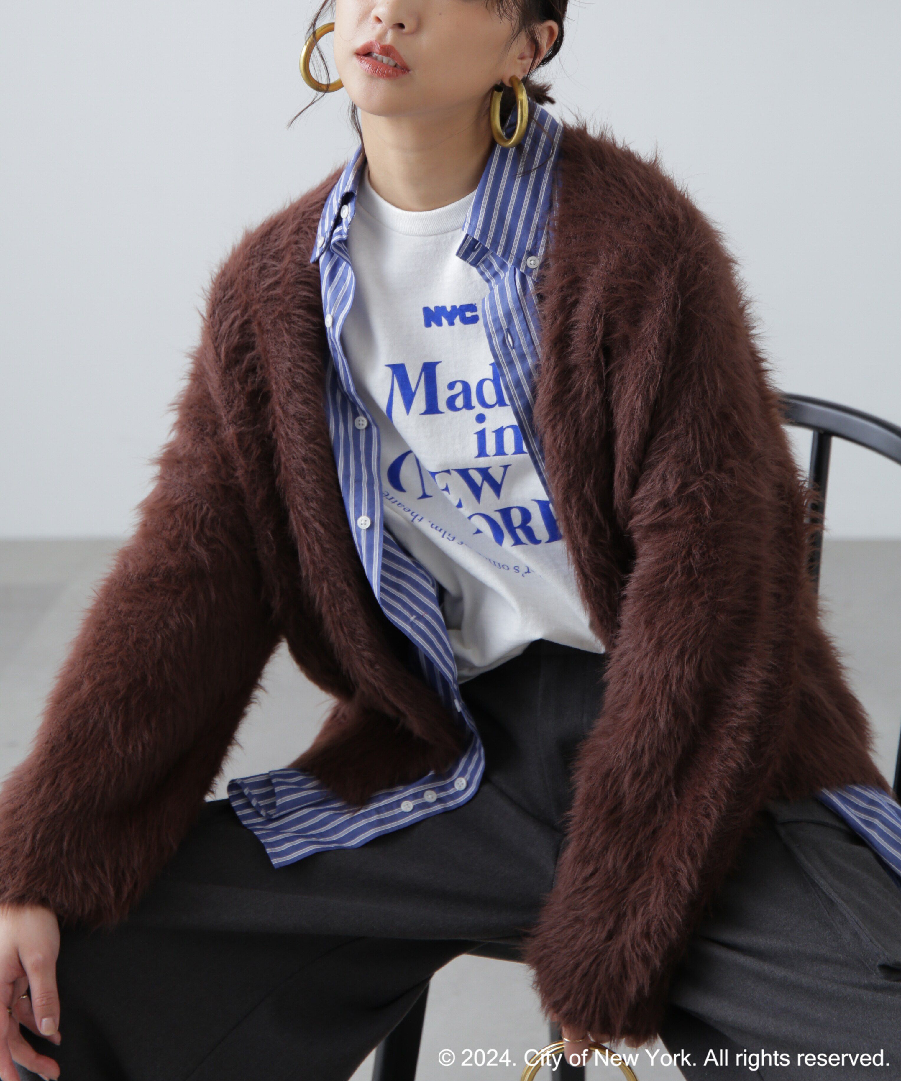  「シャギーロングカーディガン」|ニット・セーター|