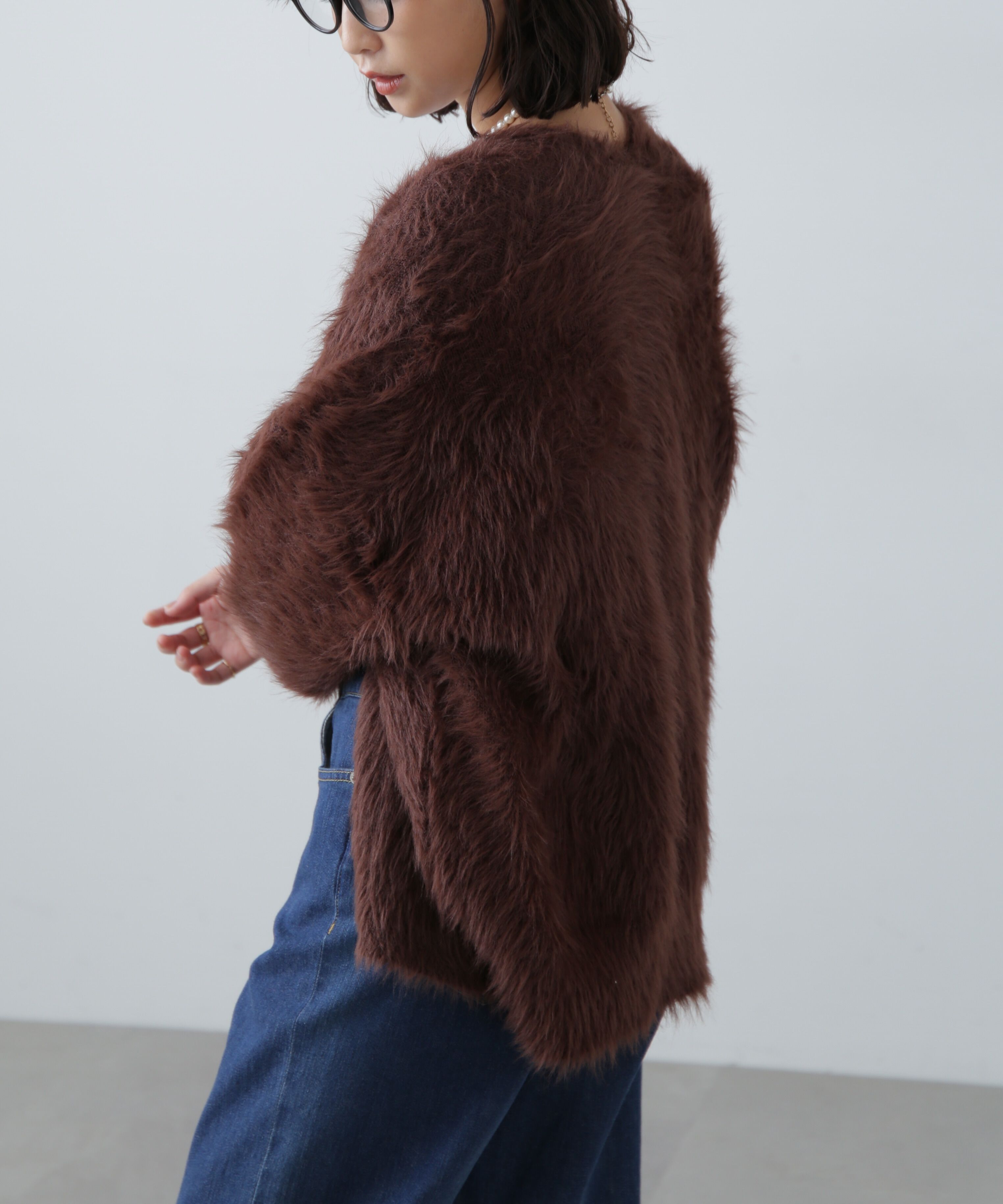  「シャギーロングカーディガン」|ニット・セーター|