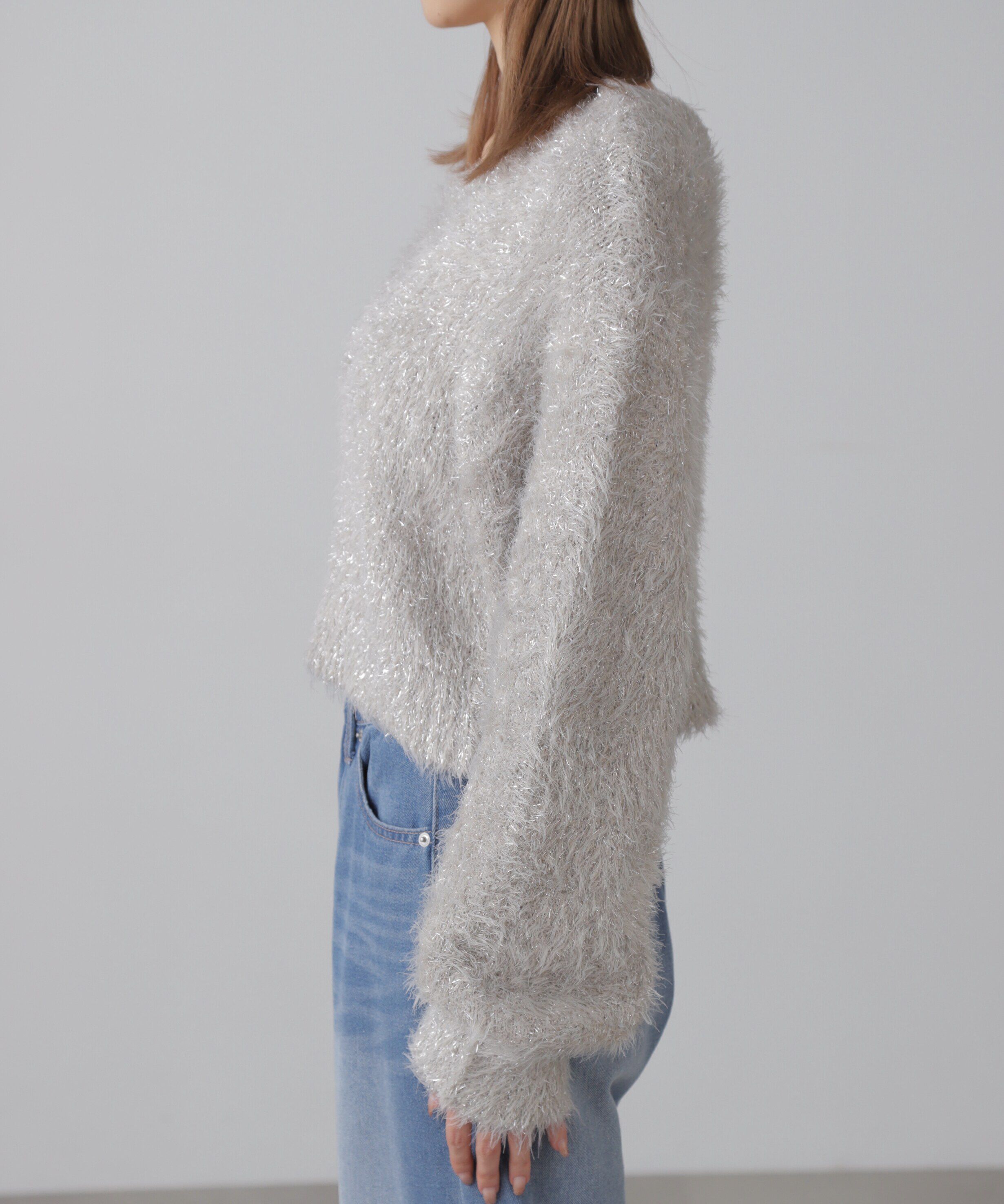  「ラメフェザープルオーバー」|ニット・セーター|