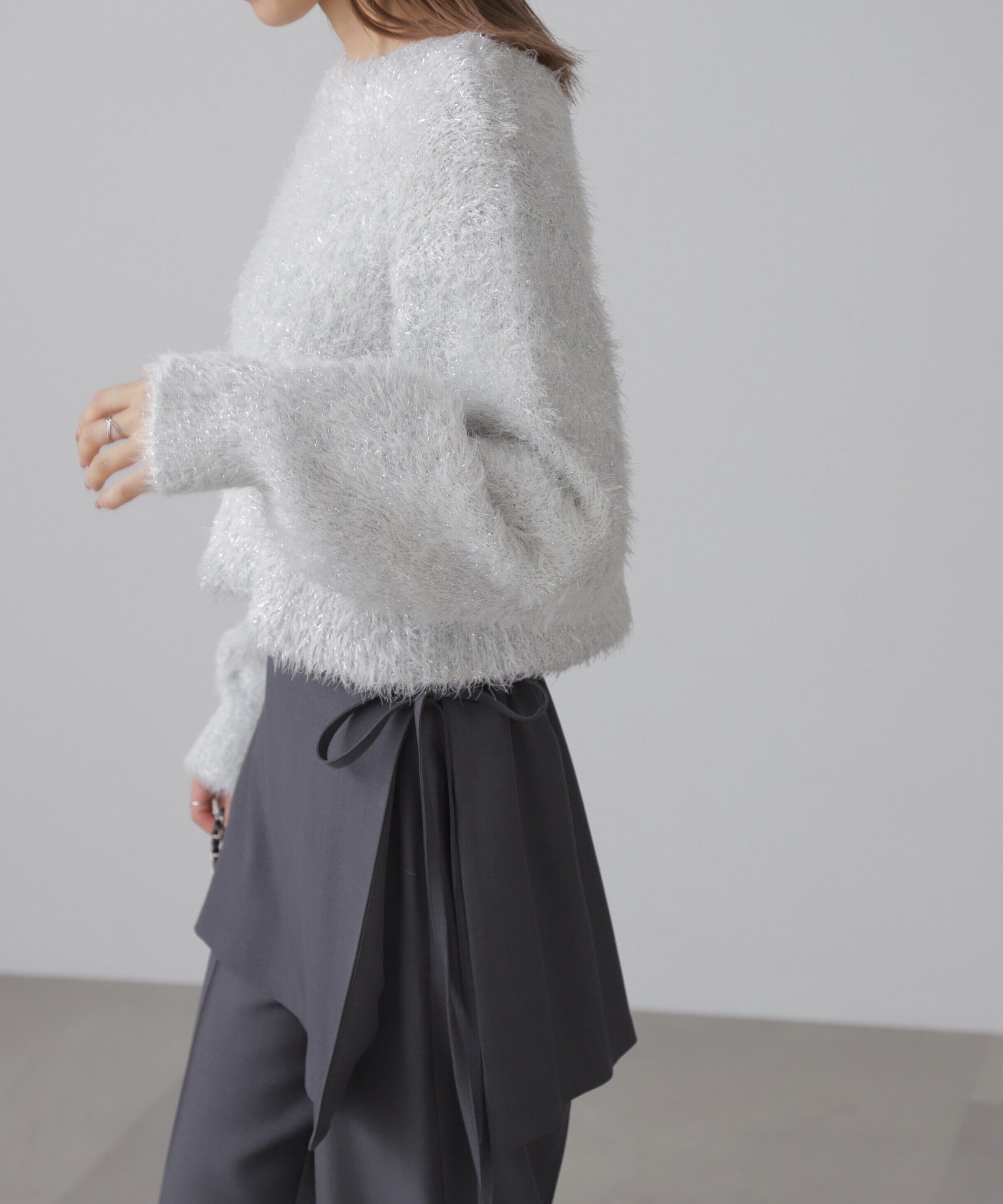  「ラメフェザープルオーバー」|ニット・セーター|