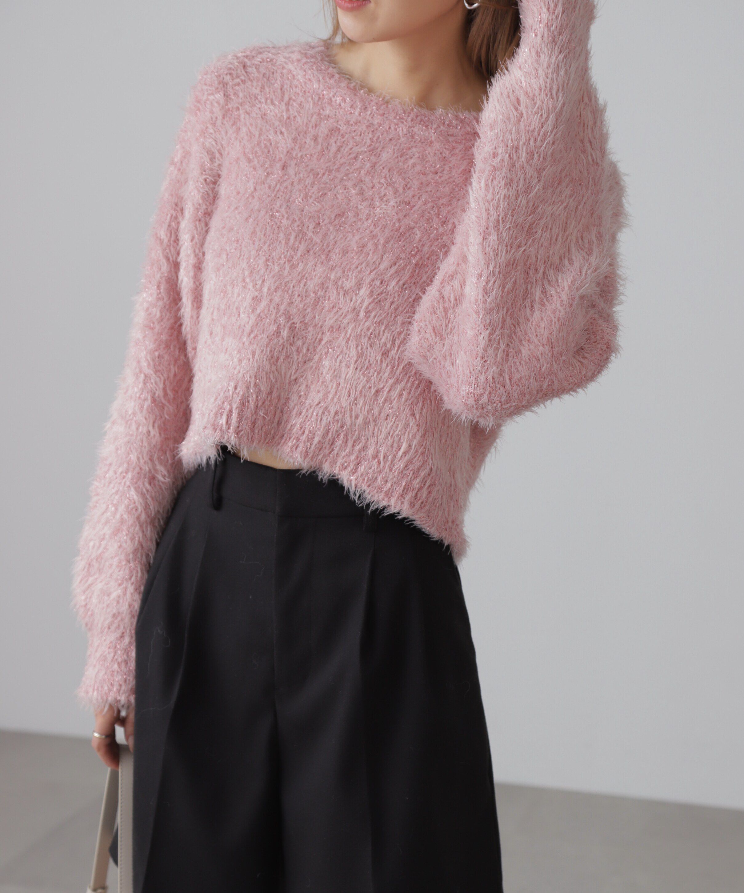  「ラメフェザープルオーバー」|ニット・セーター|