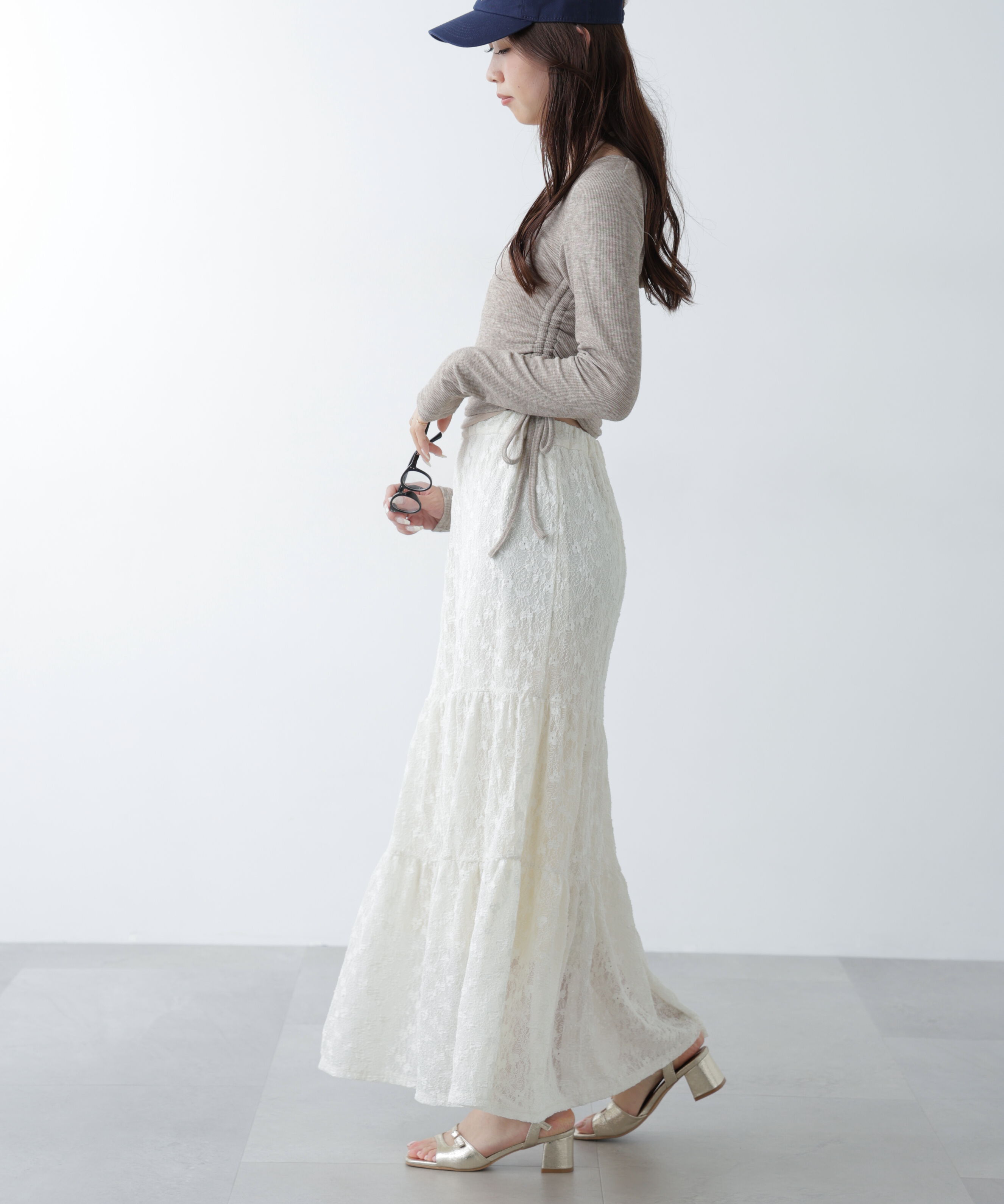  「ホルターネックレイヤードサイドドロストカットソー」|Tシャツ・カットソー|