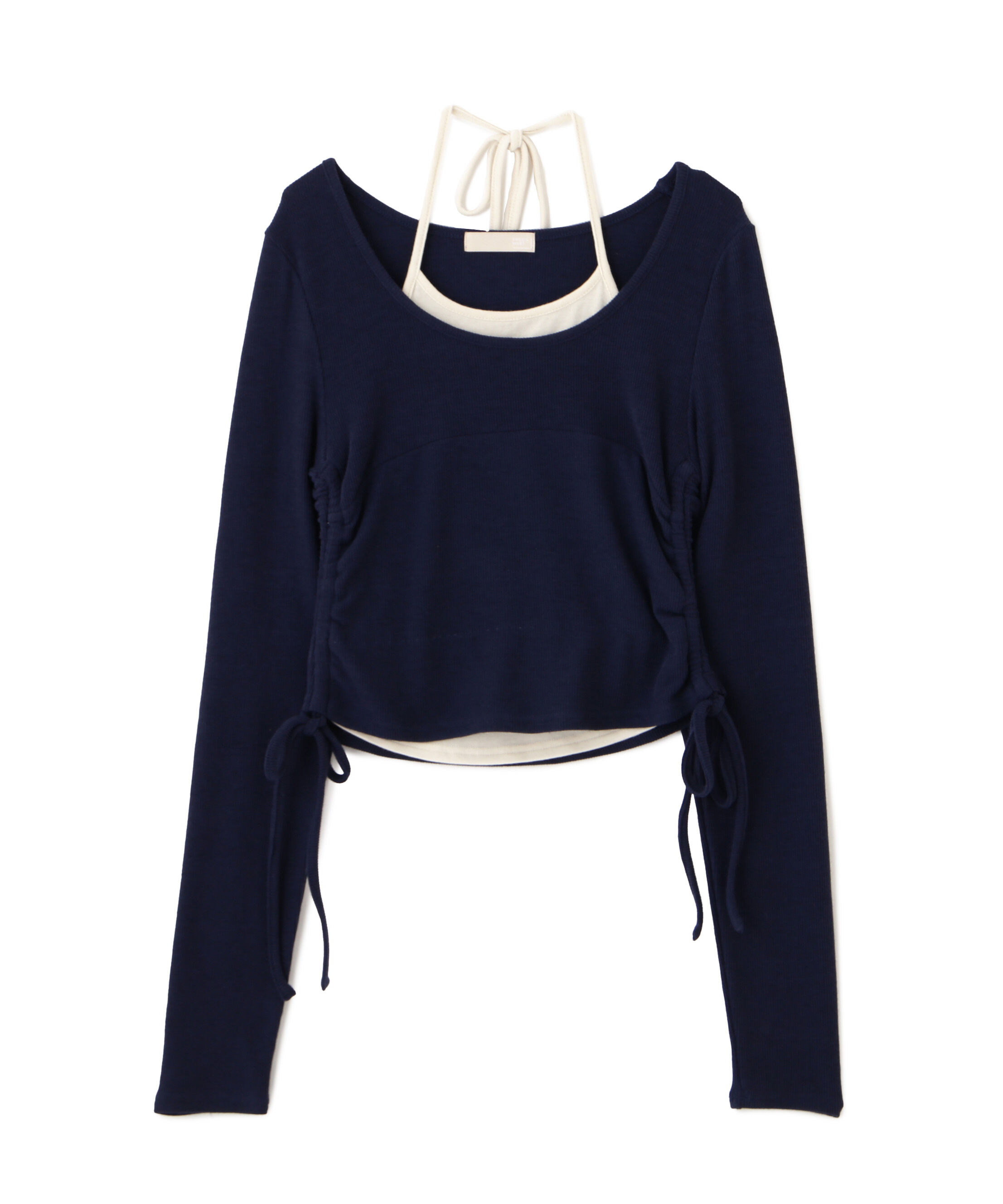  「ホルターネックレイヤードサイドドロストカットソー」|Tシャツ・カットソー|