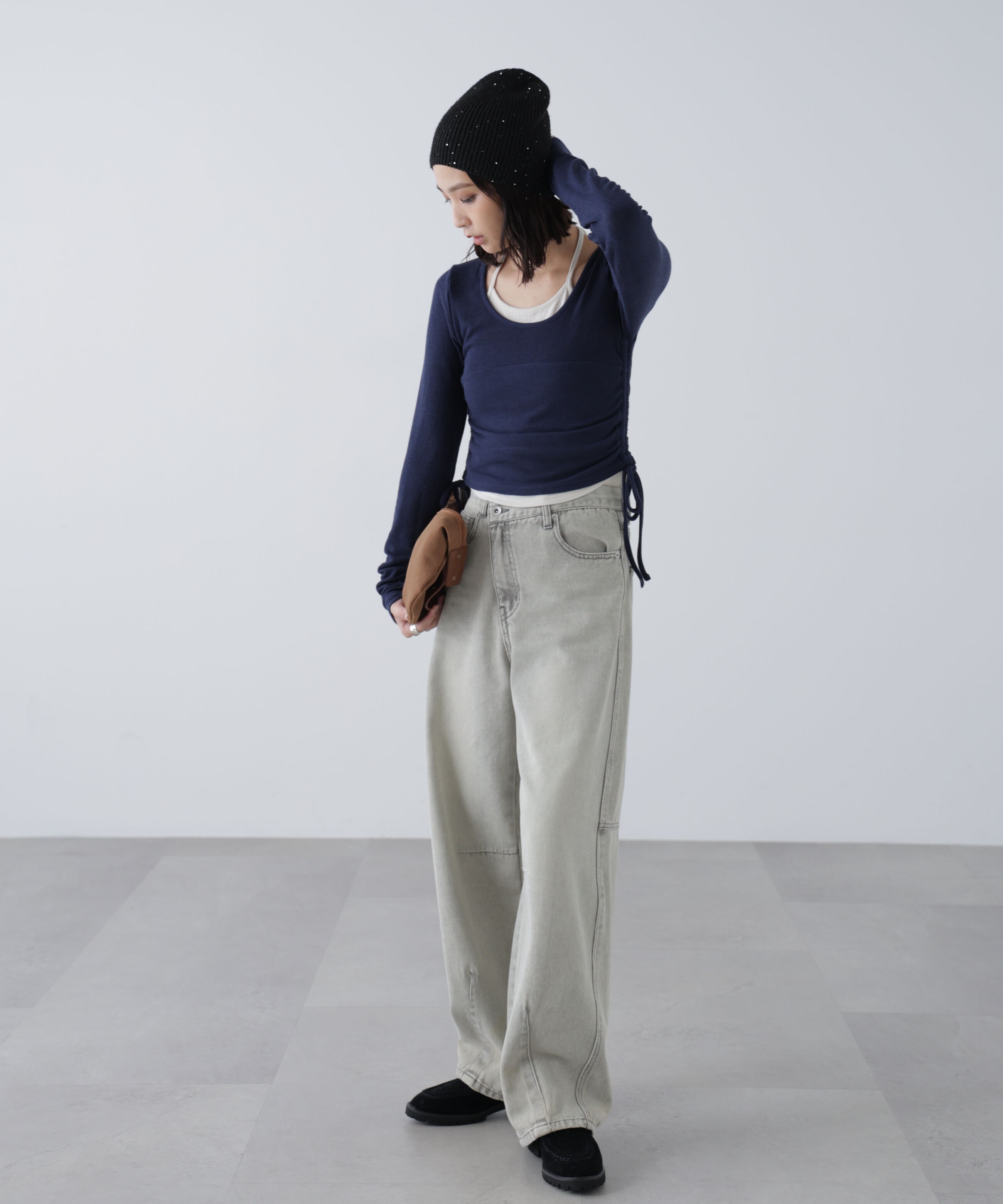  「ホルターネックレイヤードサイドドロストカットソー」|Tシャツ・カットソー|