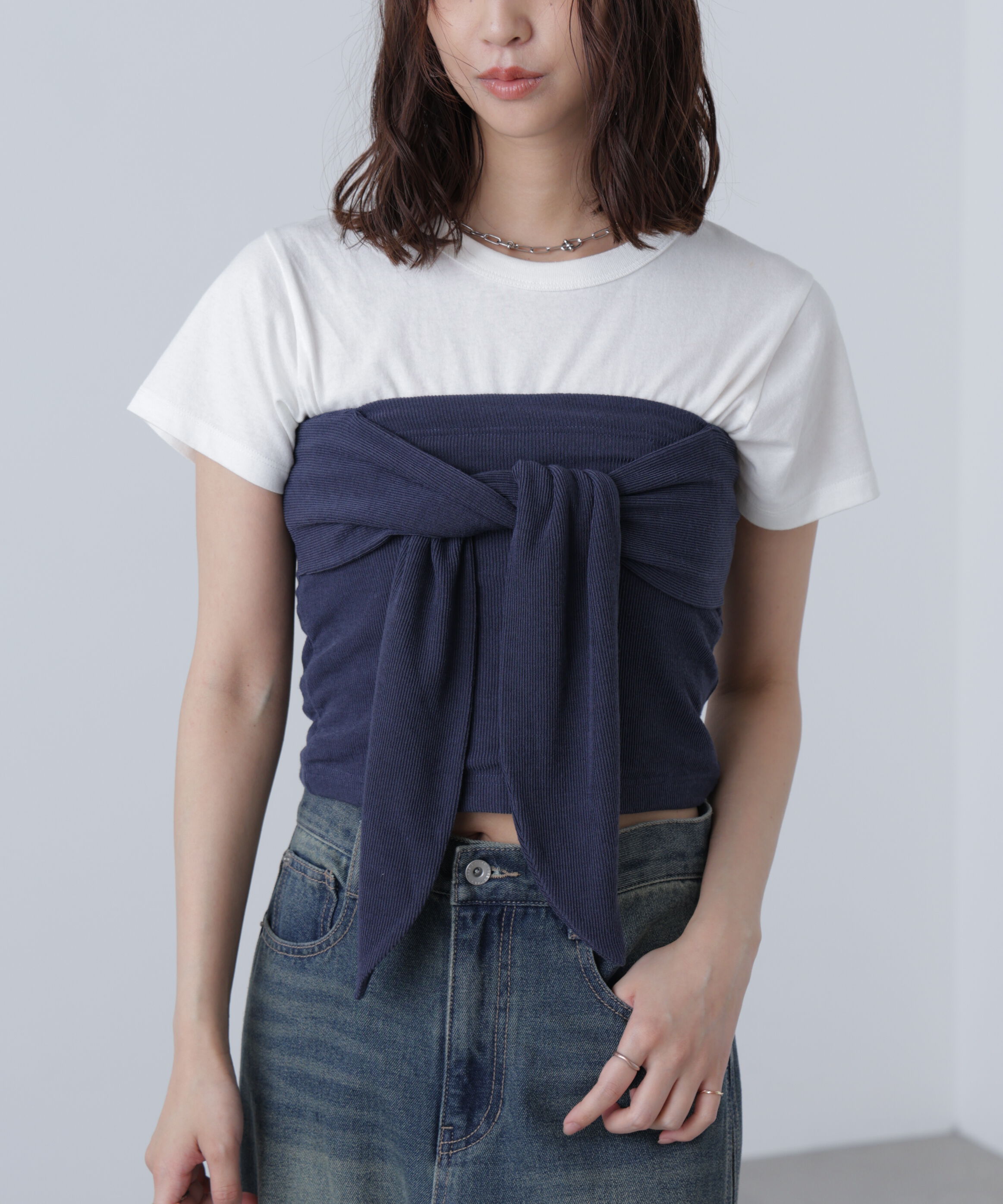  「リボンベアニットソービスチェ」|Tシャツ・カットソー|