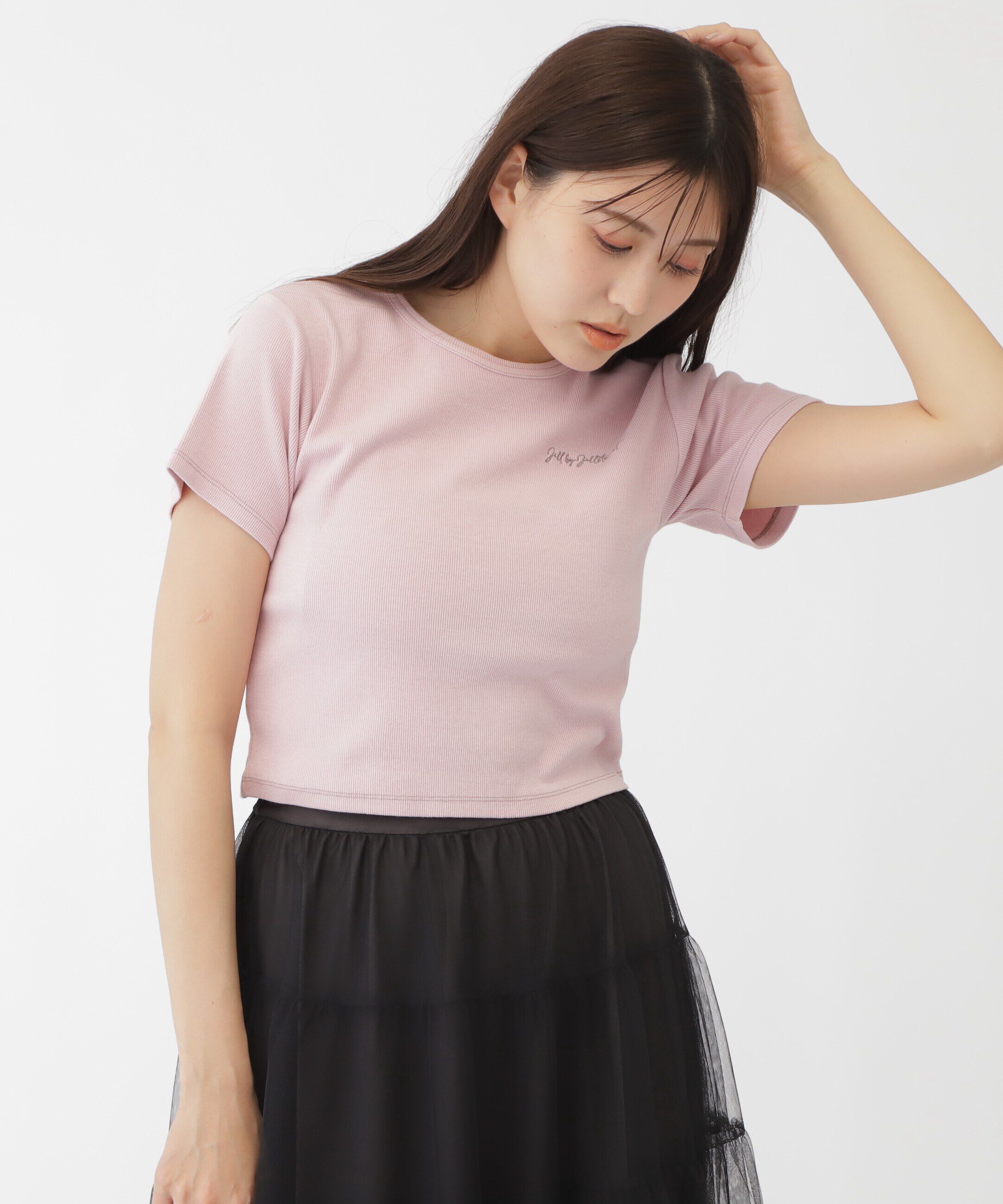  「ダメージ加工コンパクトロゴＴシャツ」|Tシャツ・カットソー|