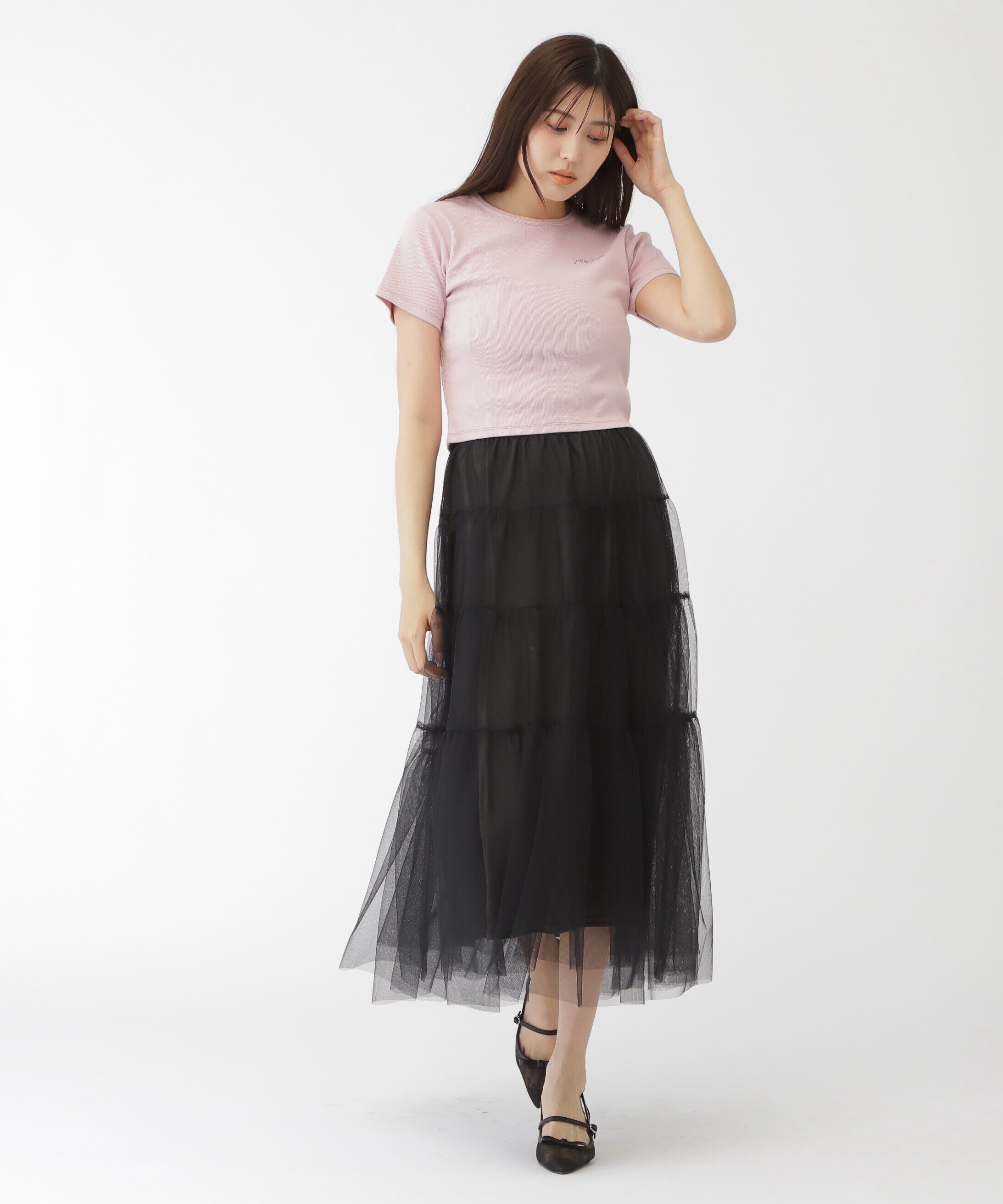  「ダメージ加工コンパクトロゴＴシャツ」|Tシャツ・カットソー|