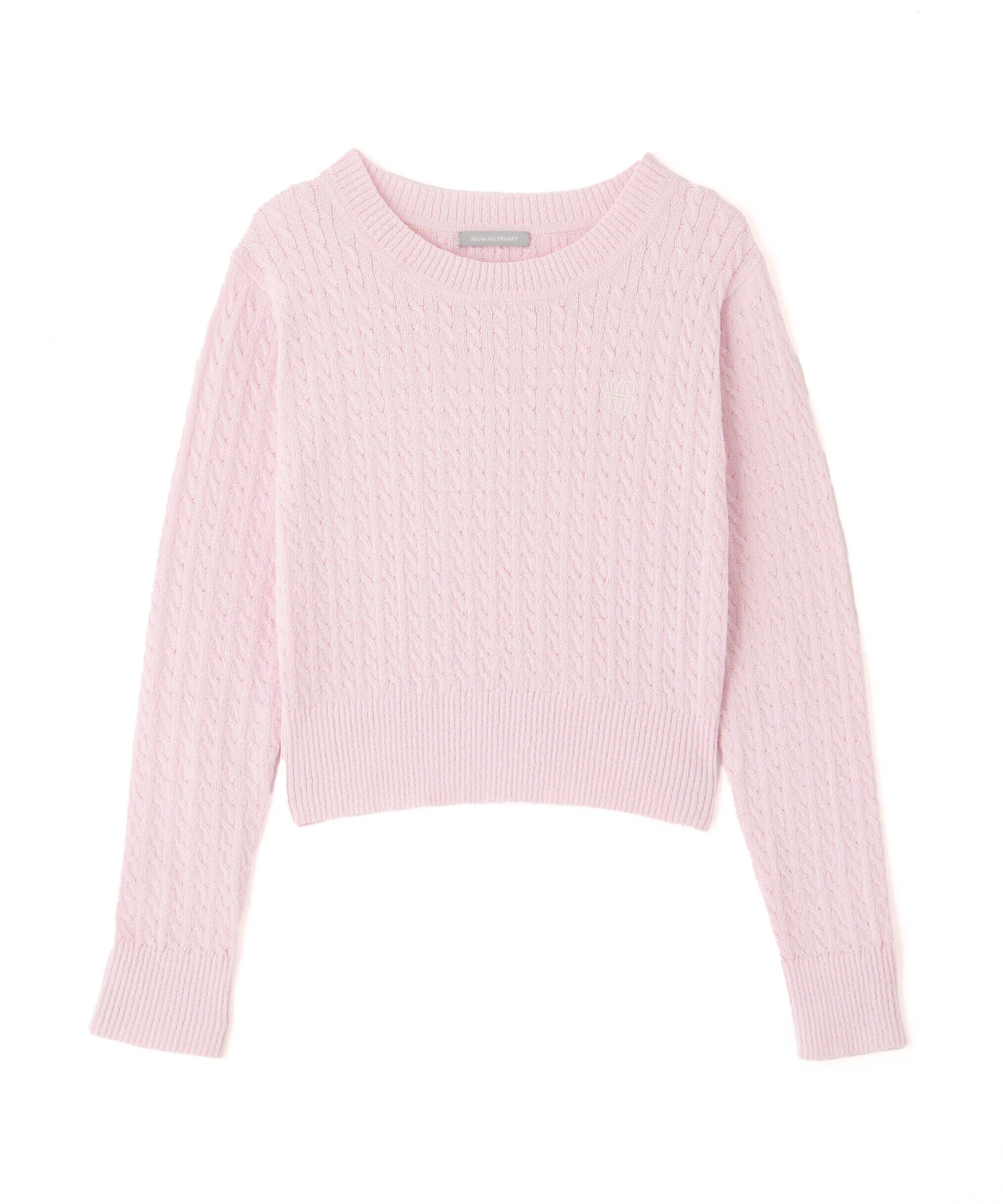  「ミニブークレーケーブルニット」|ニット・セーター|