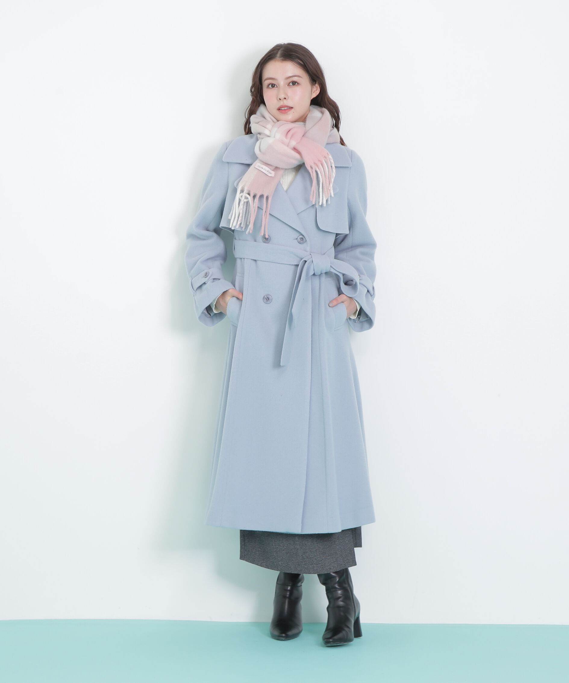  「ブロックチェックストール」|バンダナ・スカーフ|