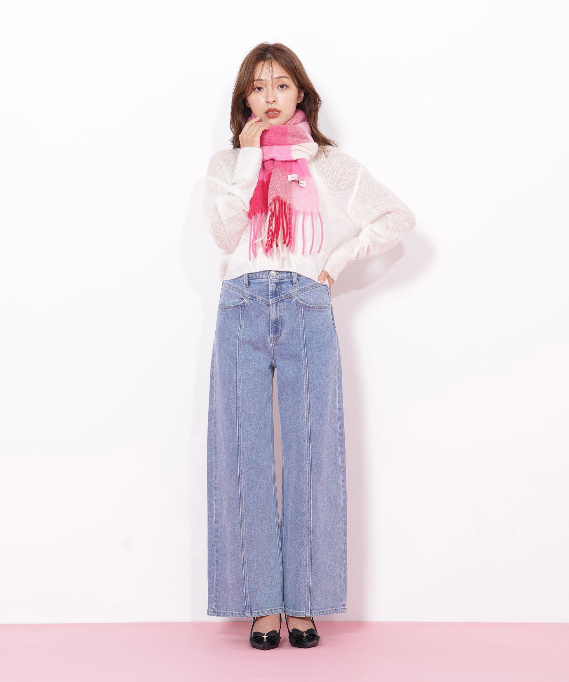  「ブロックチェックストール」|バンダナ・スカーフ|