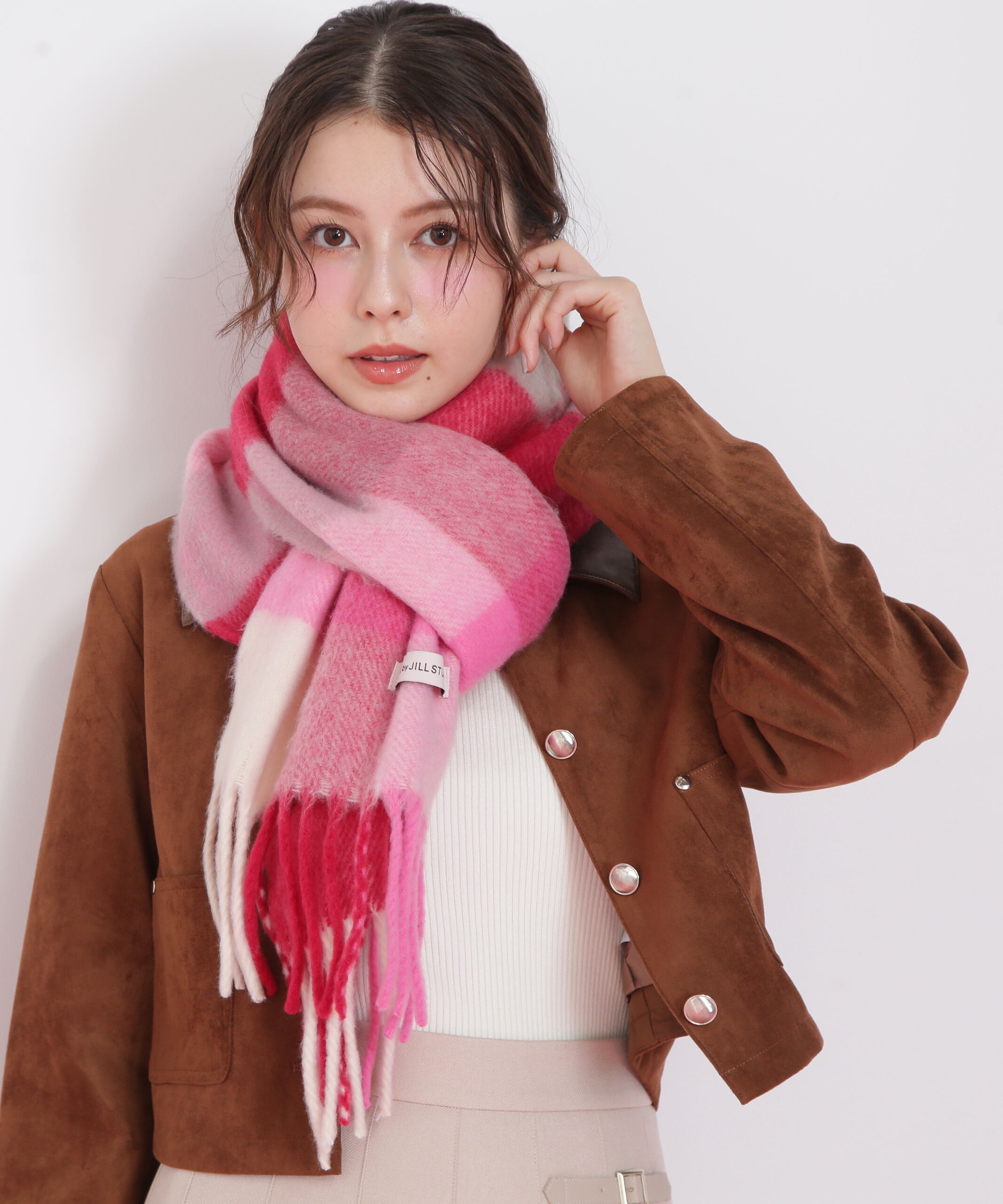  「ブロックチェックストール」|バンダナ・スカーフ|