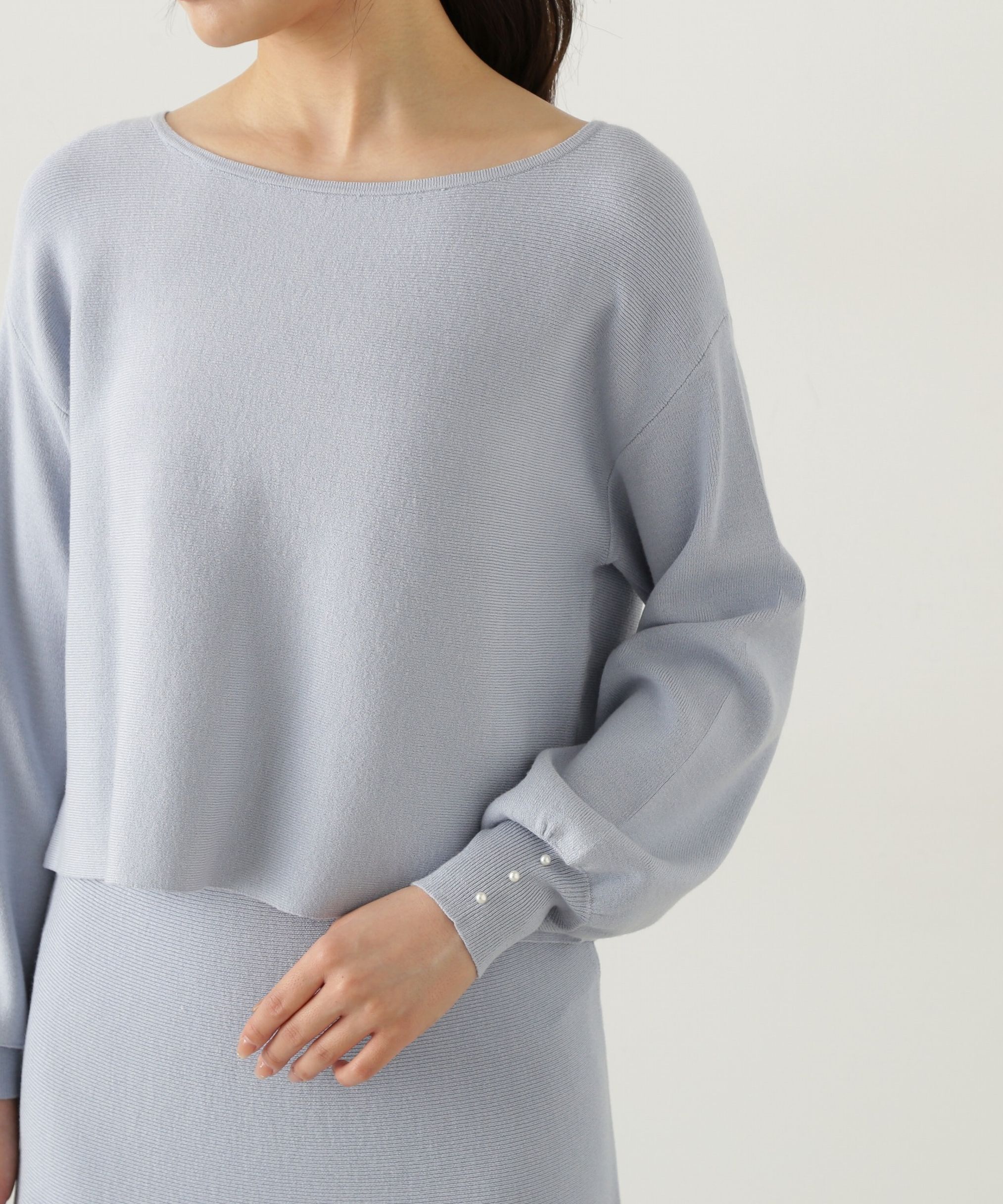 PROPORTION BODY DRESSING「パール付きニットアップ　24AW」|ワンピース|