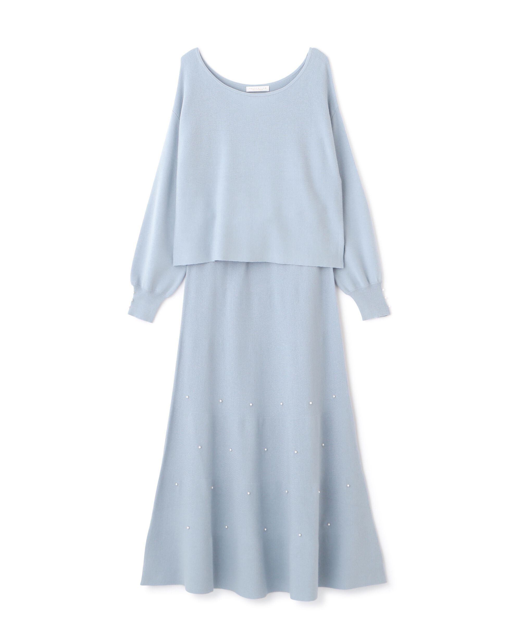 PROPORTION BODY DRESSING「パール付きニットアップ　24AW」|ワンピース|